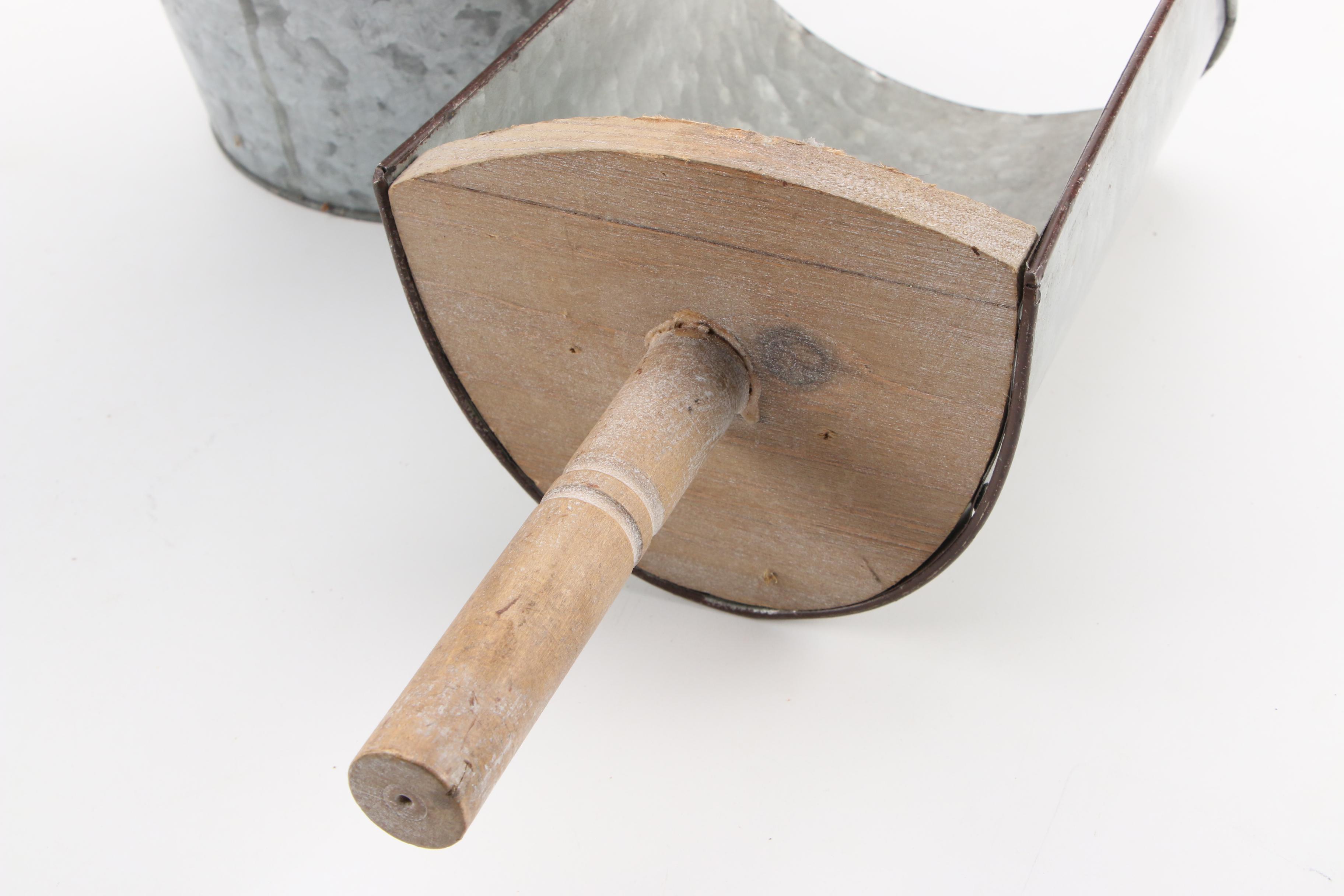 Galvanized Metal Bucket, Hall Bowl with Pinecones and More