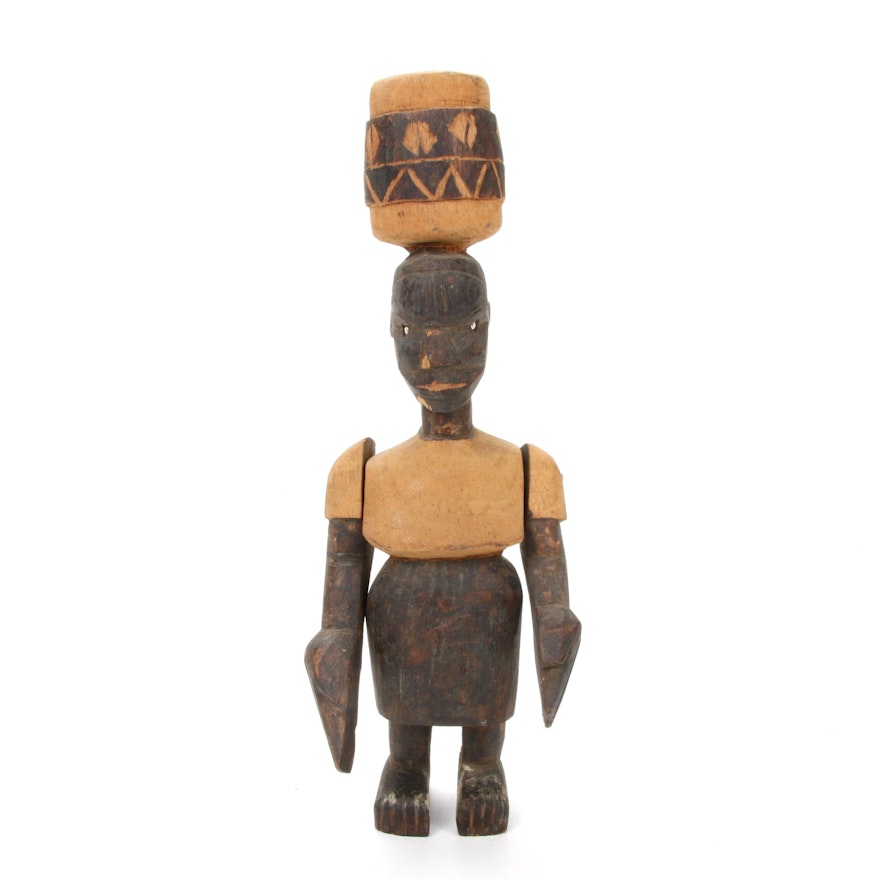 Makonde Style Carved-Wood Figure, East Africa