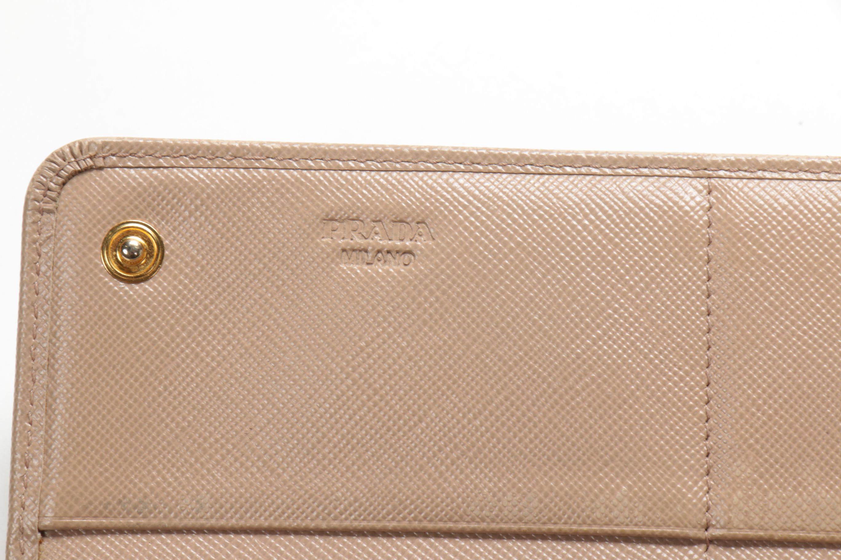 Prada Saffiano Bow Continental Wallet