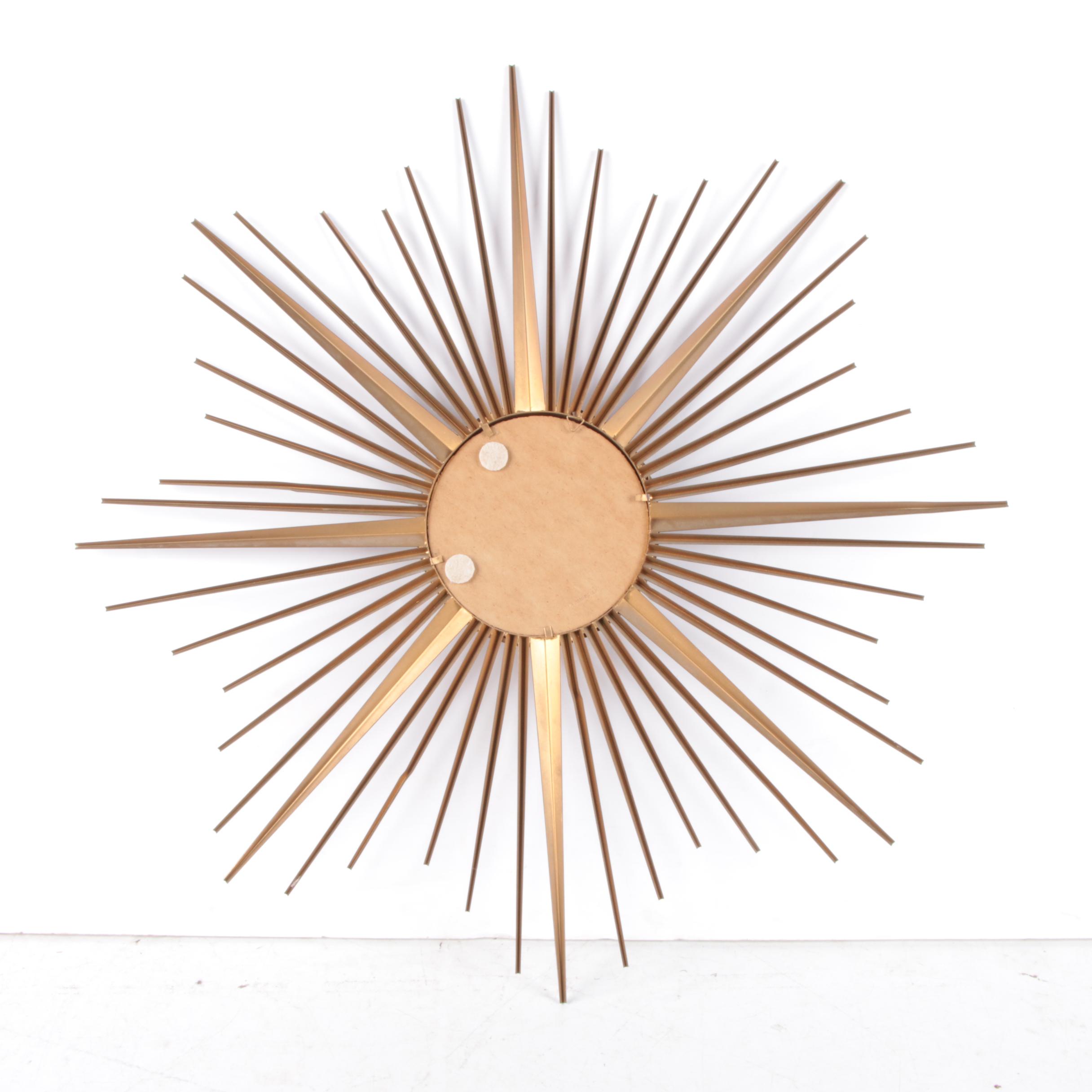 Chaty Vallauris Sunburst Fish Eye Wall Mirror, Mid to Late 20th Century