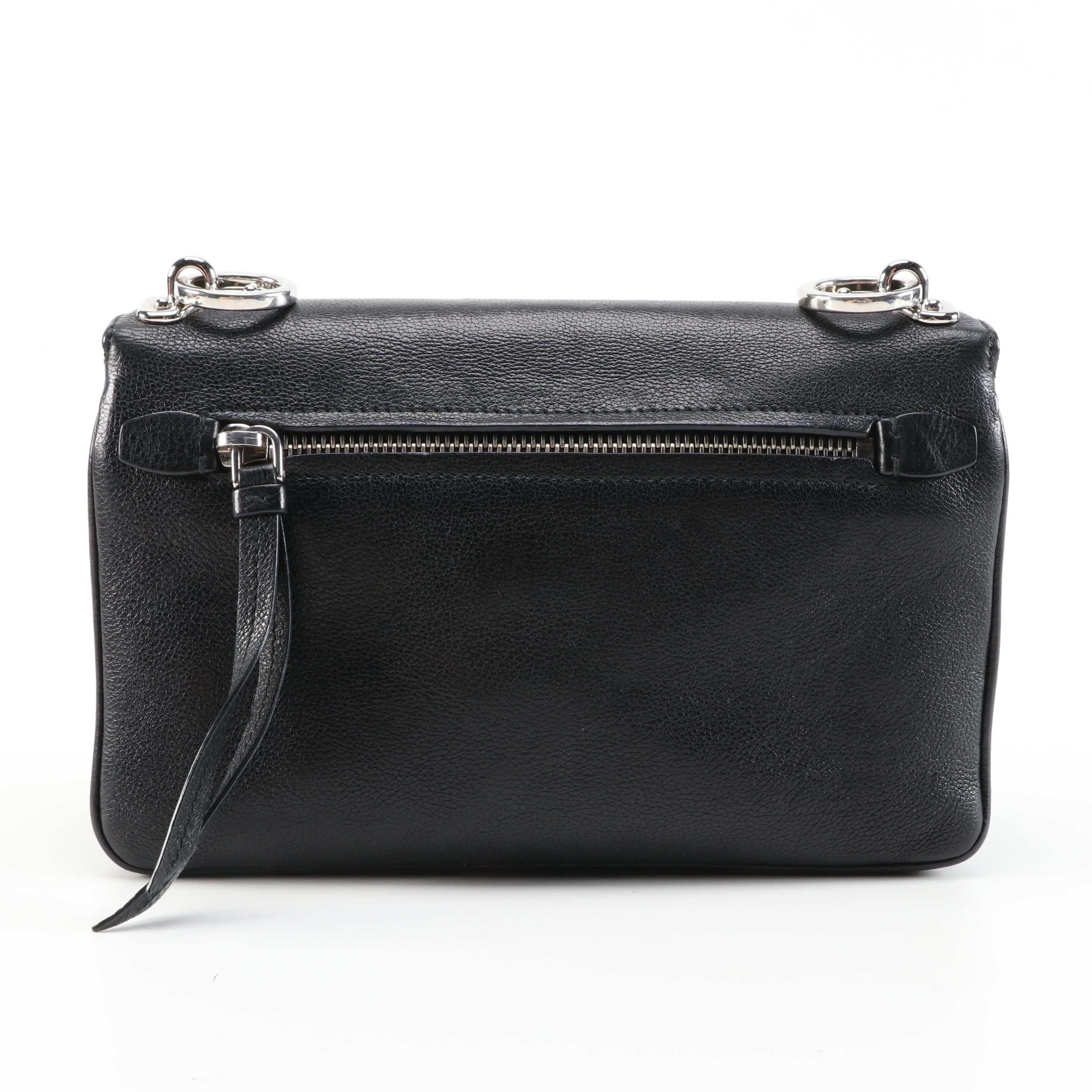 Prada Robot Flap Black Leather Shoulder Bag