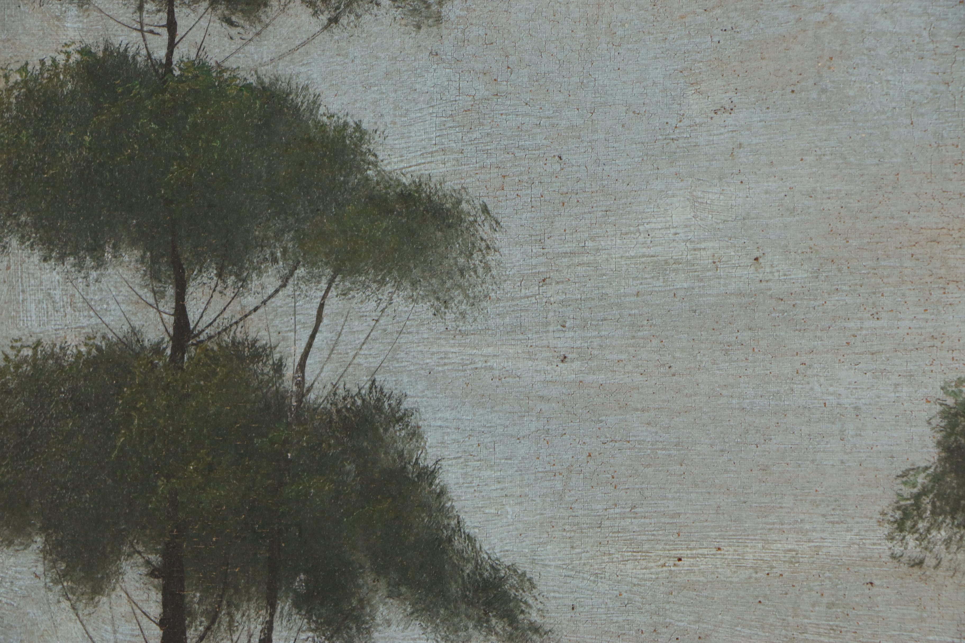 William A. Bixler Landscape Oil Painting "Rileys Old Swimming Hole"