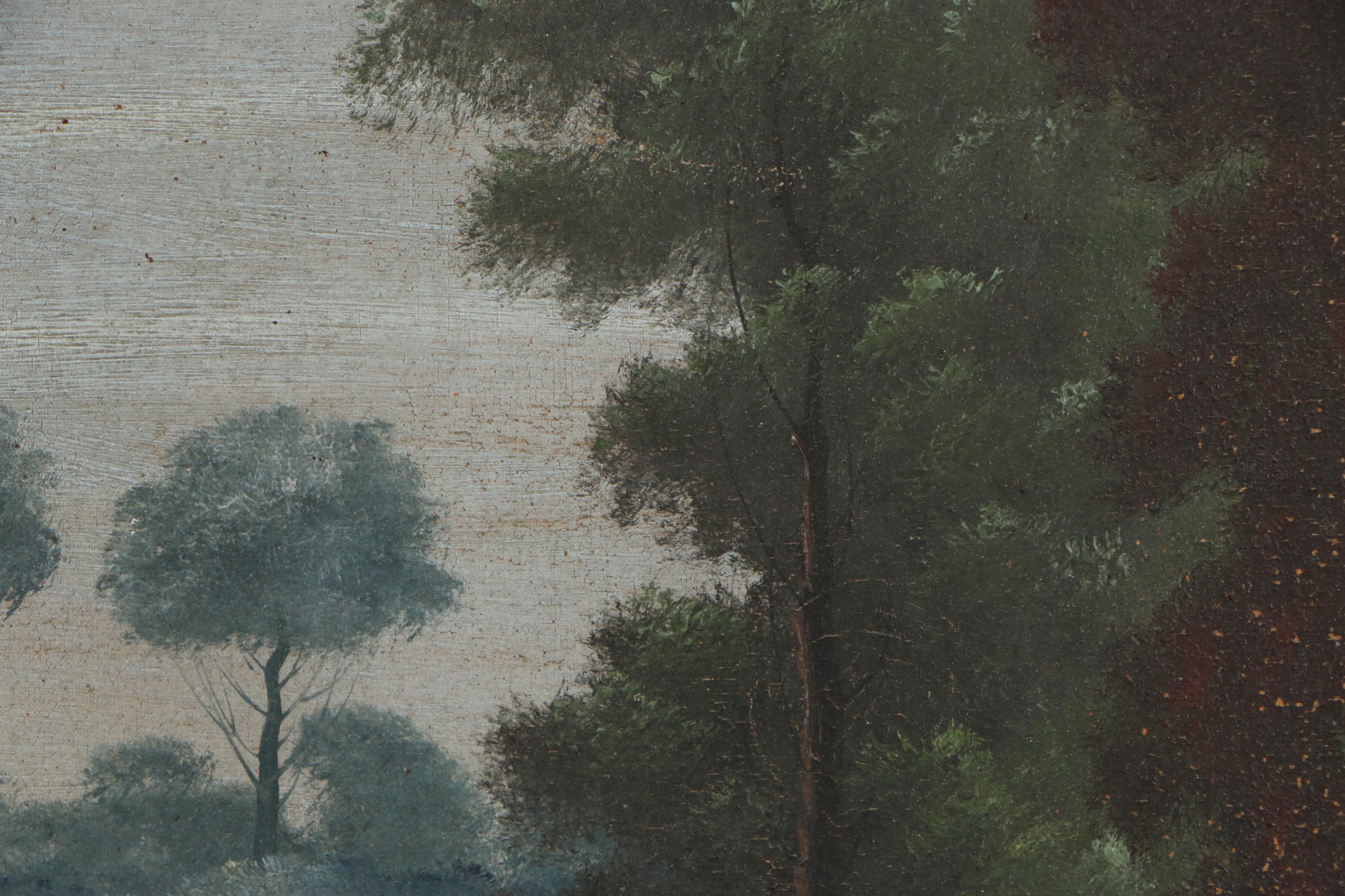 William A. Bixler Landscape Oil Painting "Rileys Old Swimming Hole"