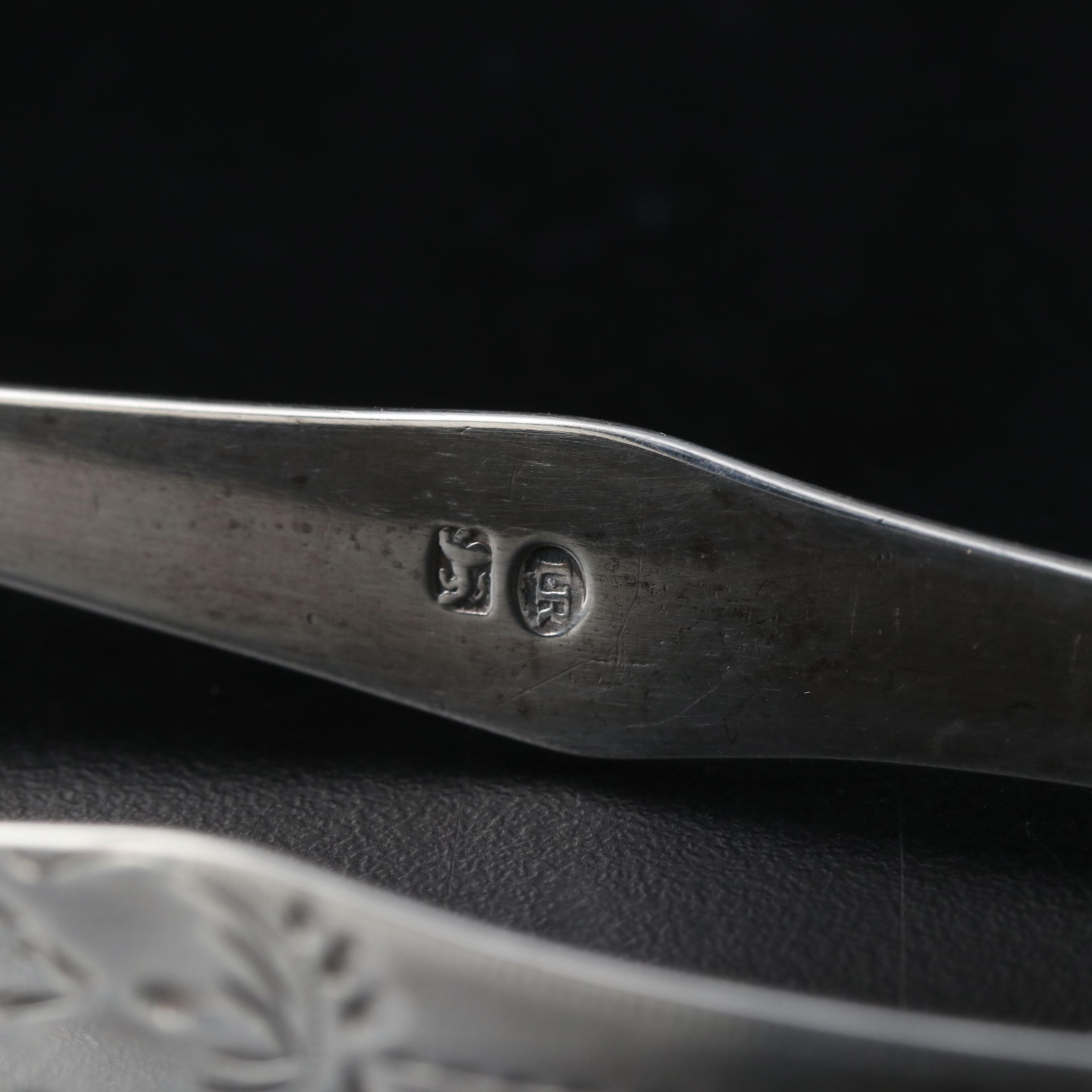 18th Century John Robertson I Sterling and Other Sugar Tongs