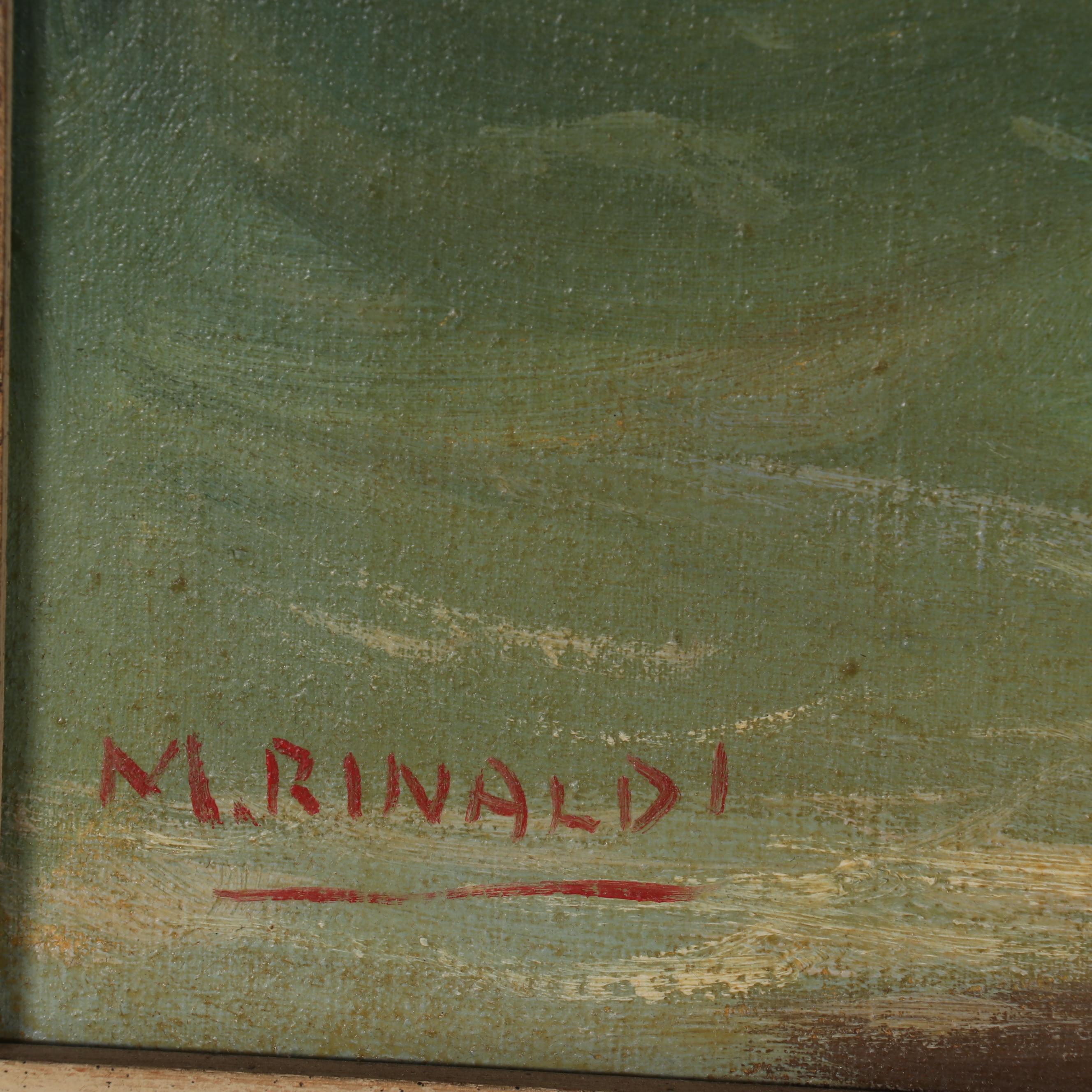 M. Rinaldi Seascape Oil Painting, 20th Century