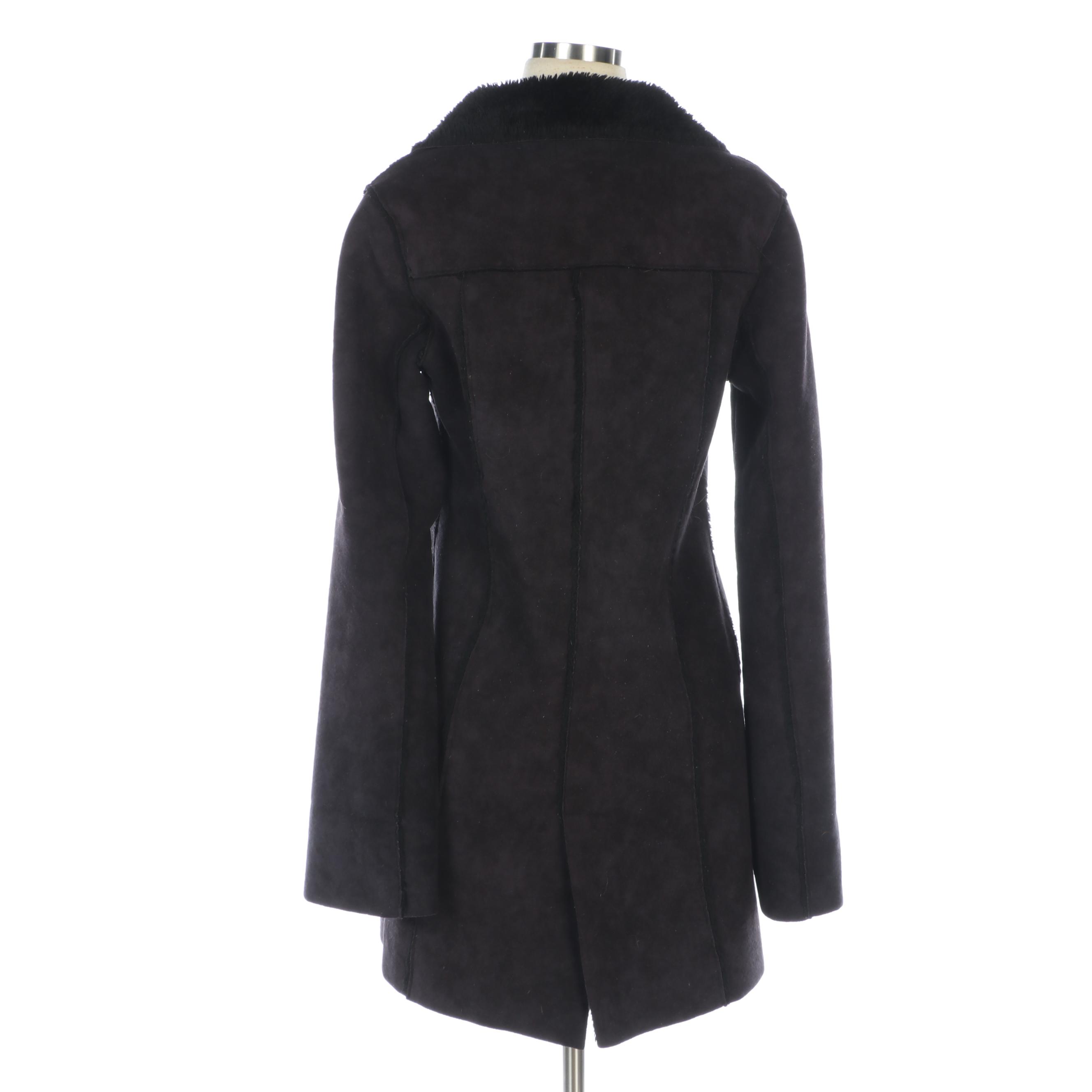 Phard Jeans and Eva Tralala Paris Black Microfiber and Wool Button-Front Coats