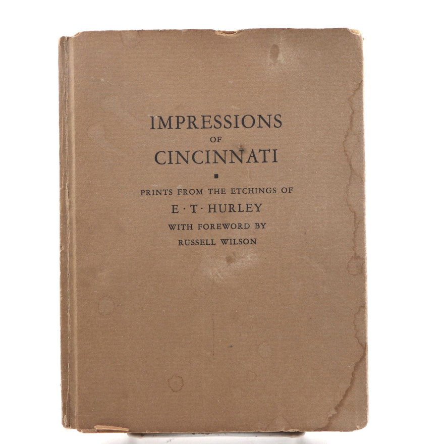 Signed First Edition E. T. Hurley "Impressions of Cincinnati", 1924