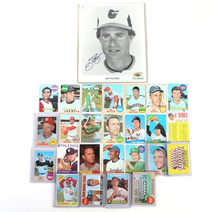 1960's Baseball Trading Cards Including Juan Marichal, Jim Hunter, and More