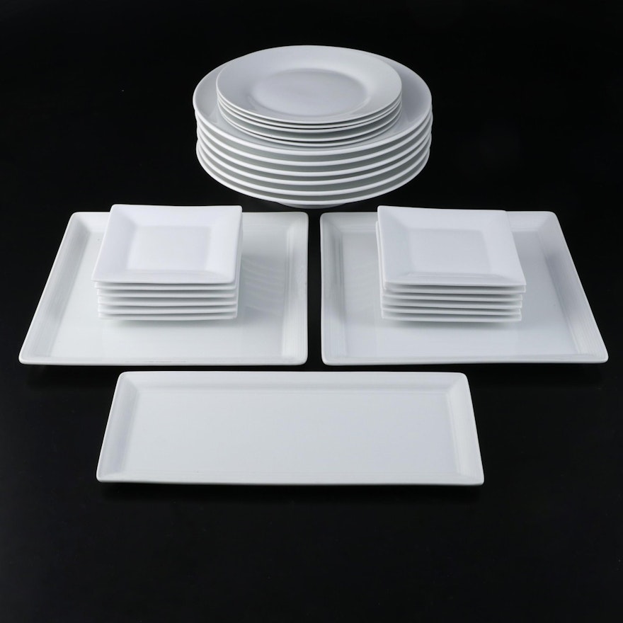William Sonoma "Open Kitchen" and Crate & Barrel Porcelain Dinnerware
