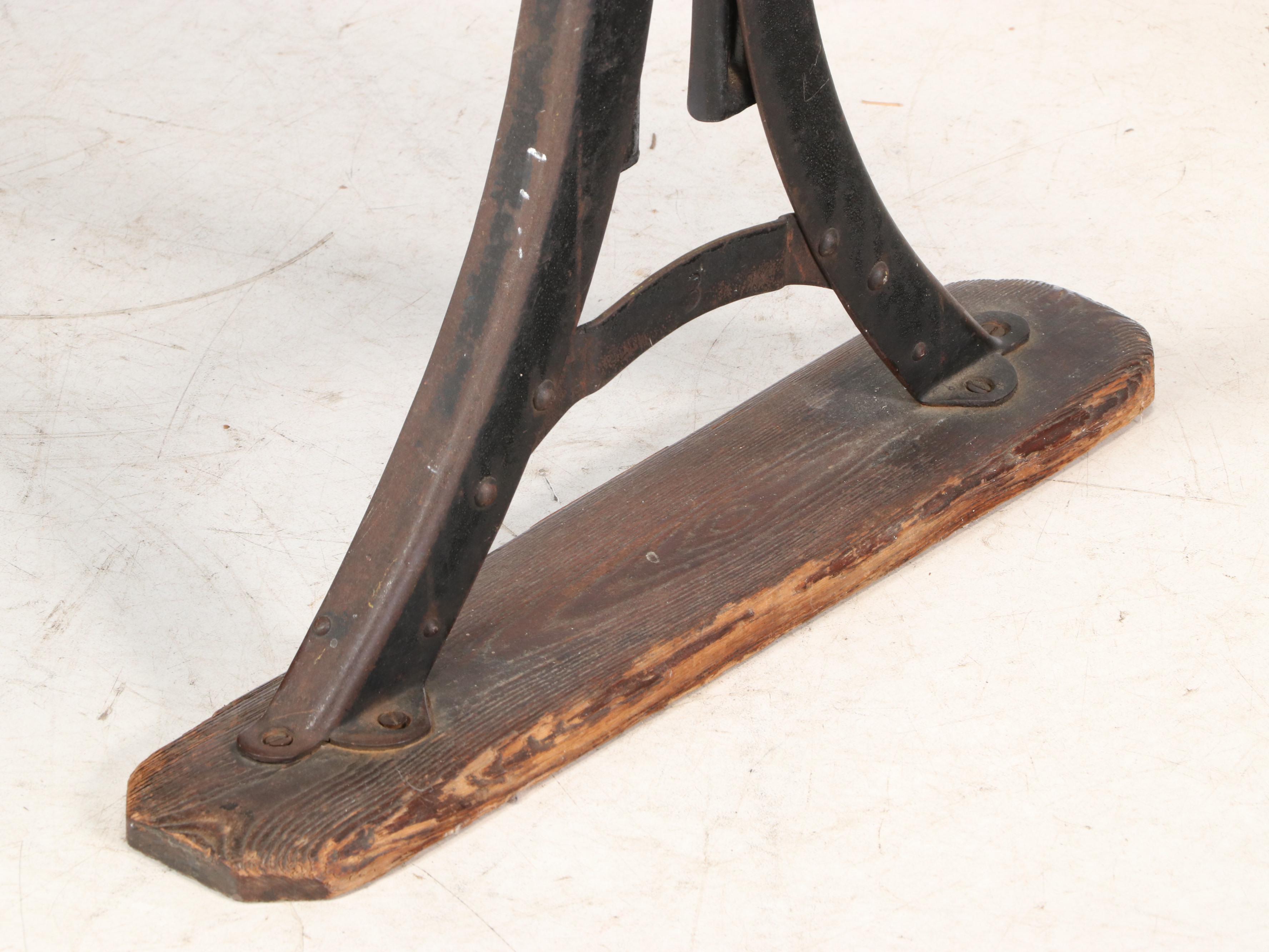 Heywood "Eclipse" Oak & Iron Lift-Lid School Desk, Late 19th/Early 20th Century