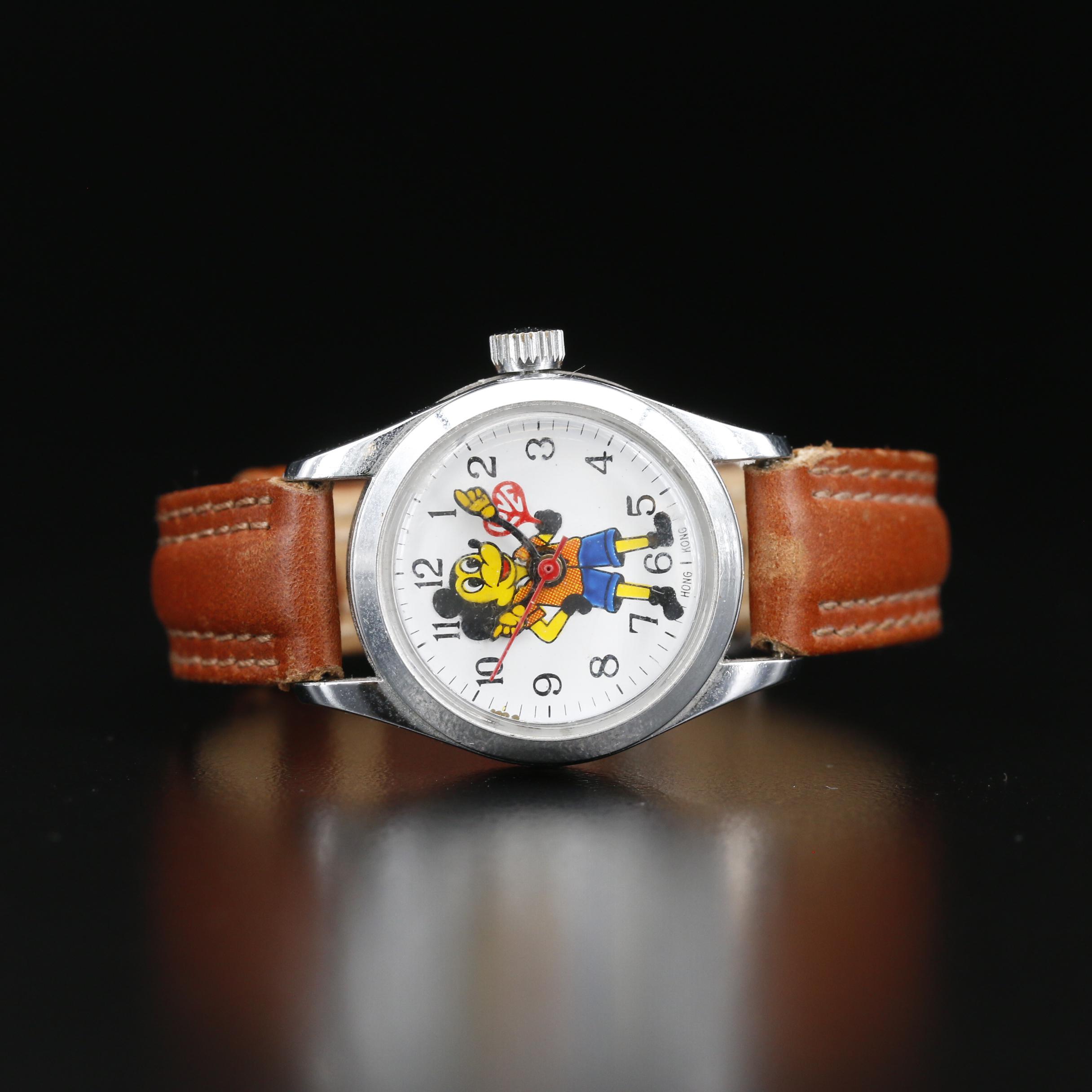 Remex "Hippie Mickey" Stem Wind Mickey Mouse Watch, Circa 1970