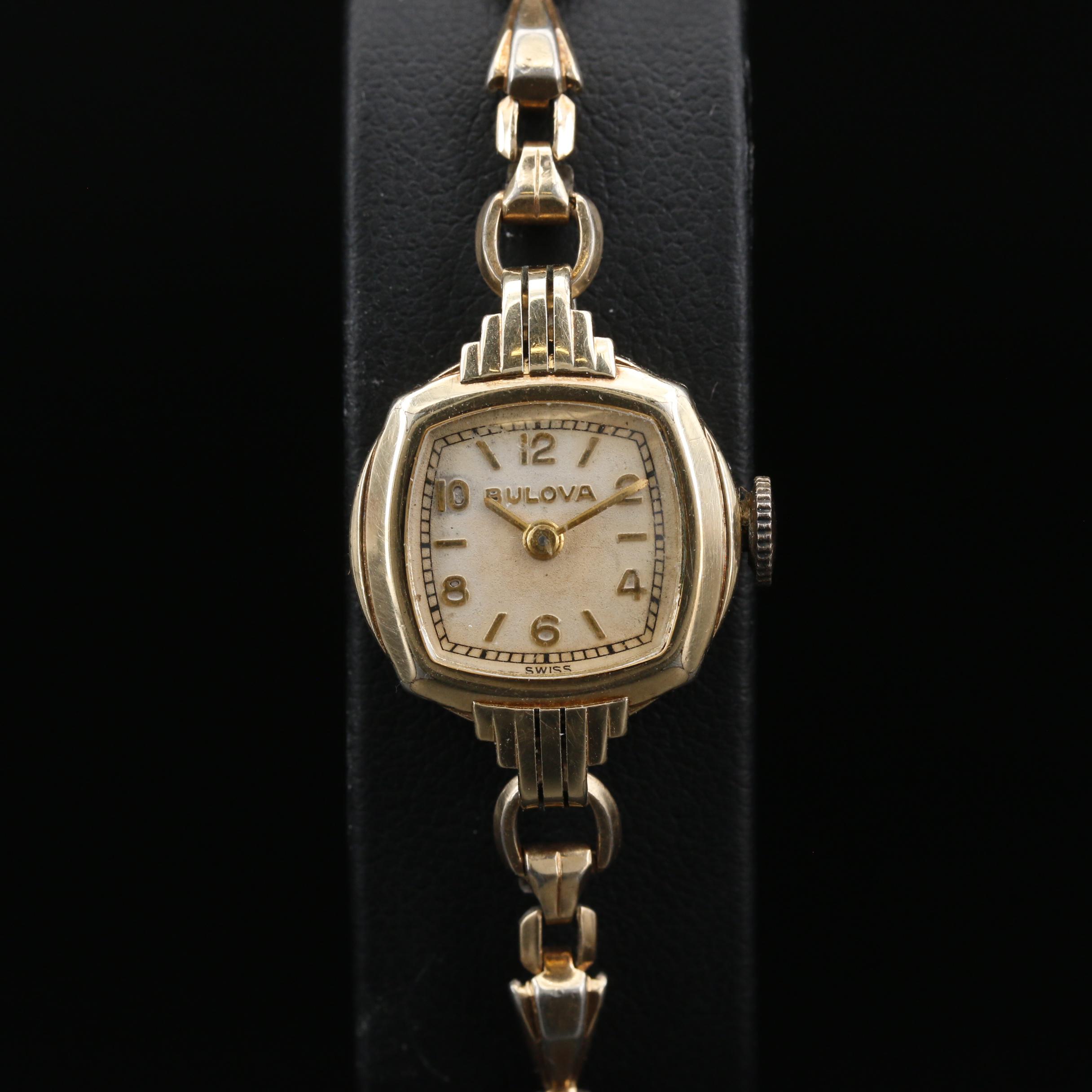 Vintage Bulova Rolled Gold Plate Stem Wind Watch