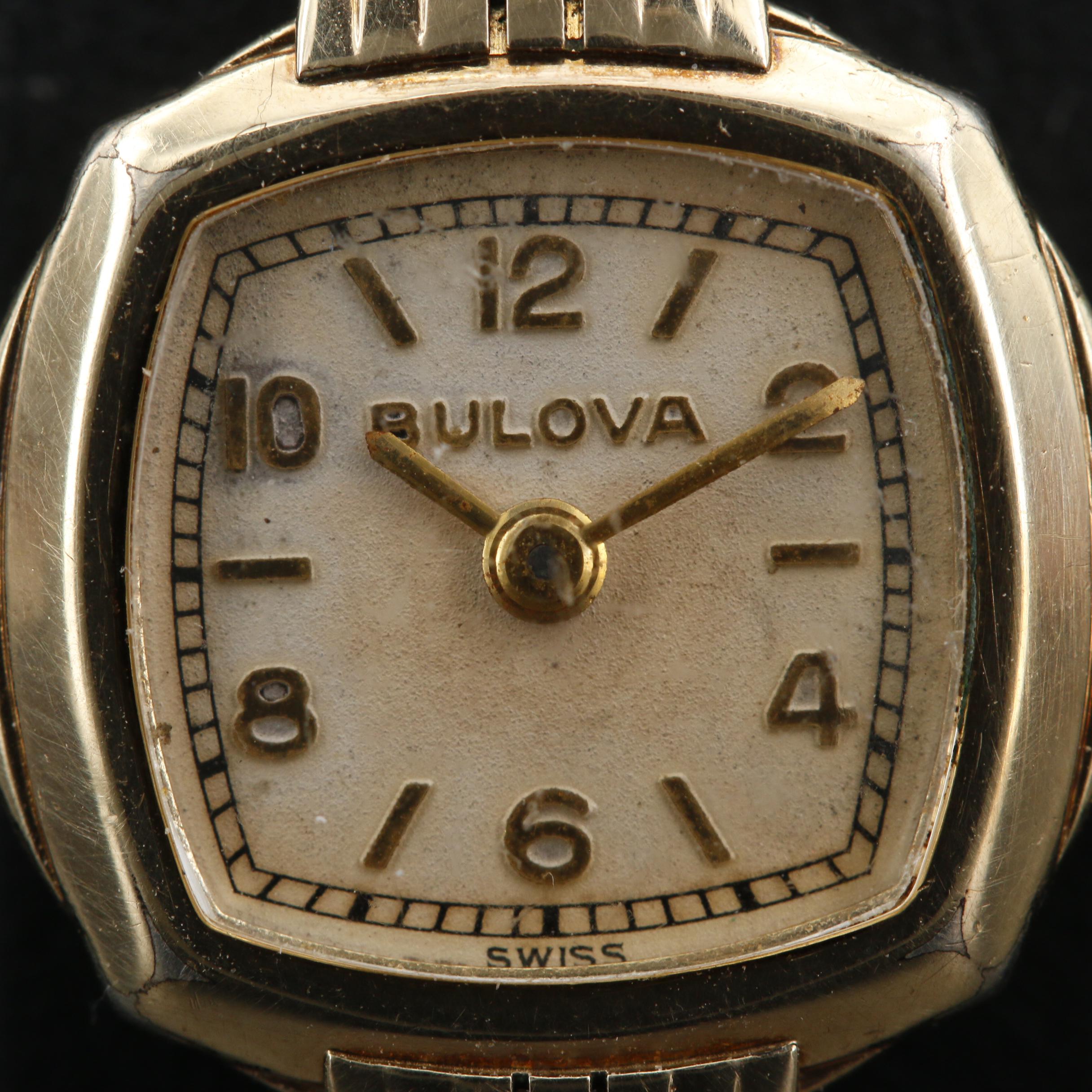 Vintage Bulova Rolled Gold Plate Stem Wind Watch