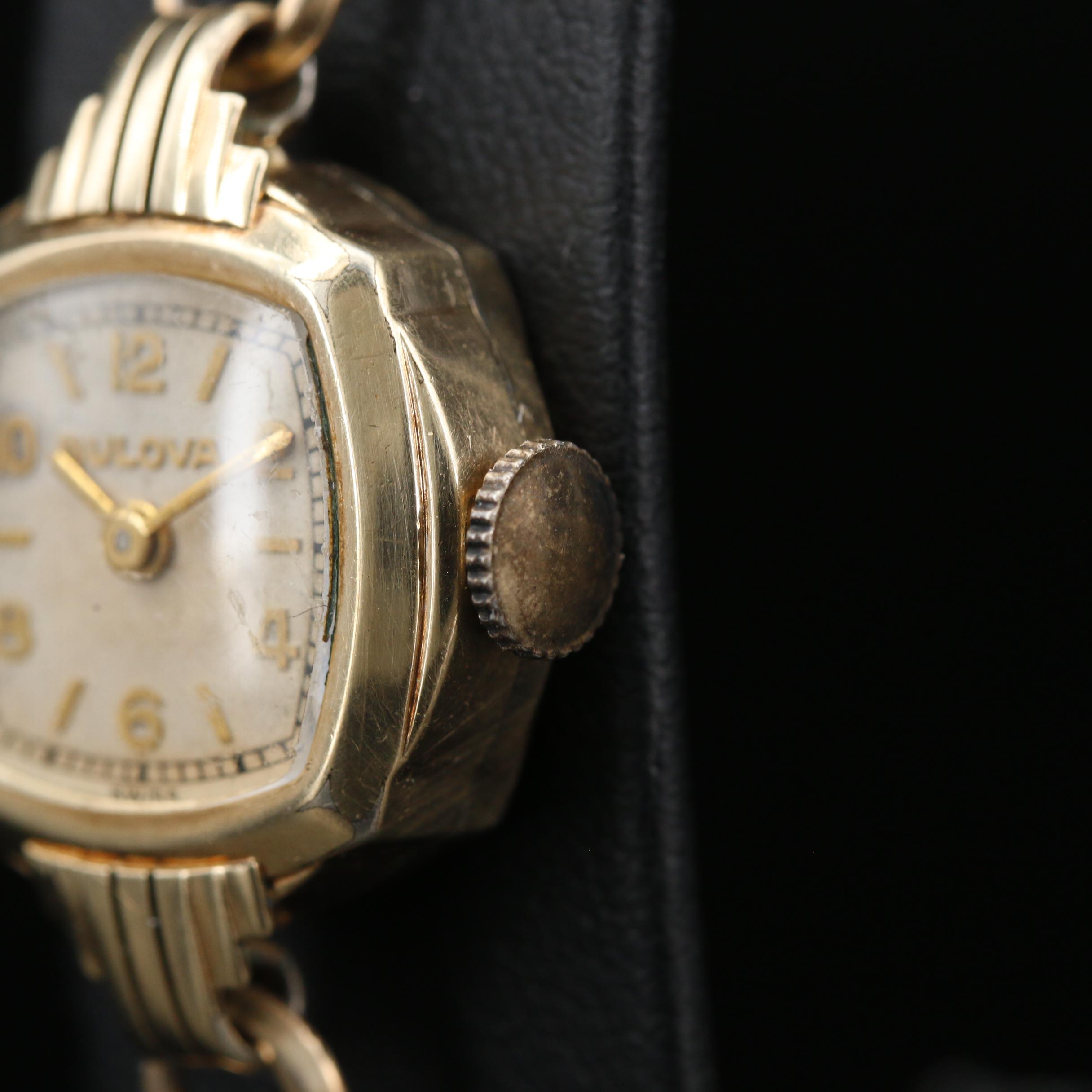 Vintage Bulova Rolled Gold Plate Stem Wind Watch