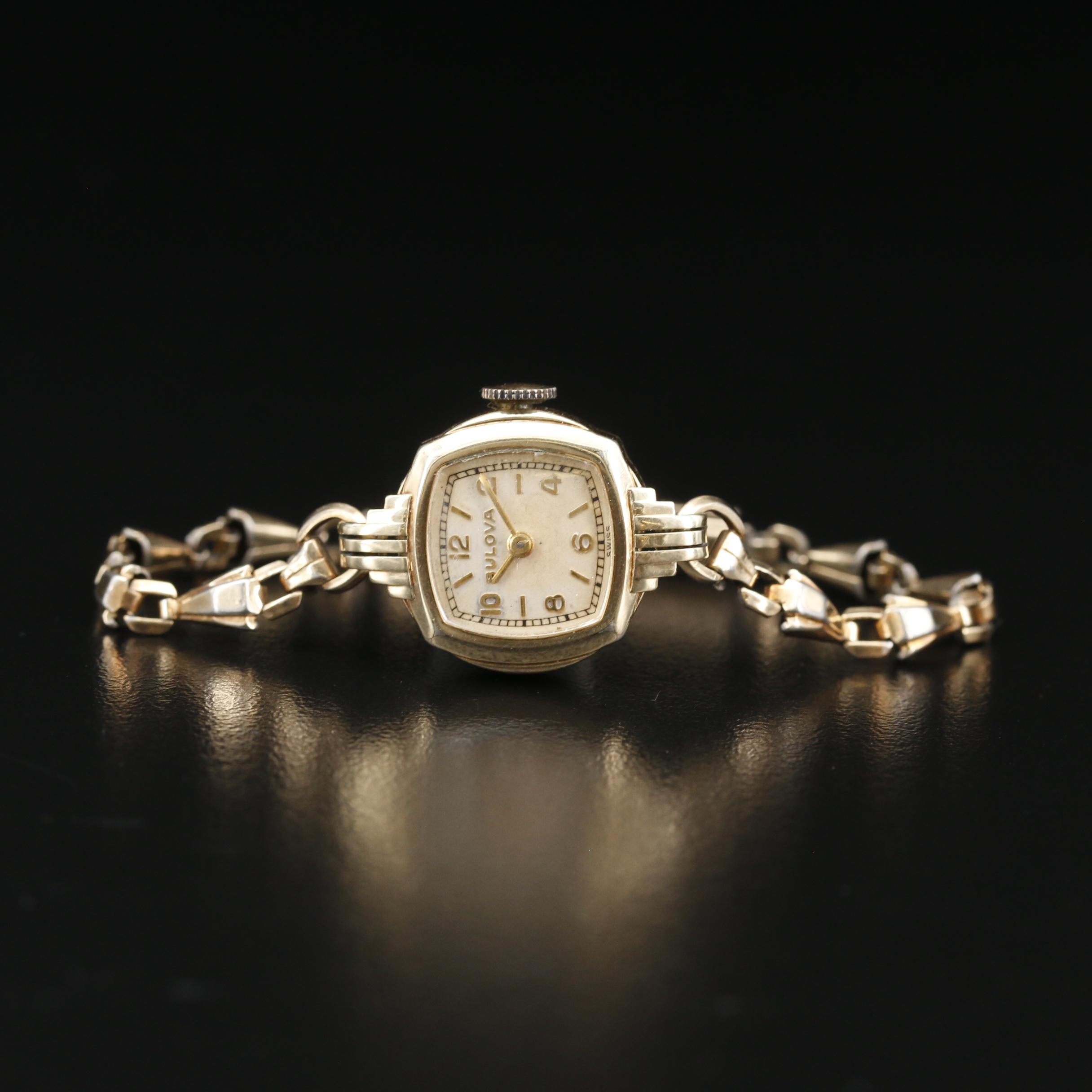 Vintage Bulova Rolled Gold Plate Stem Wind Watch