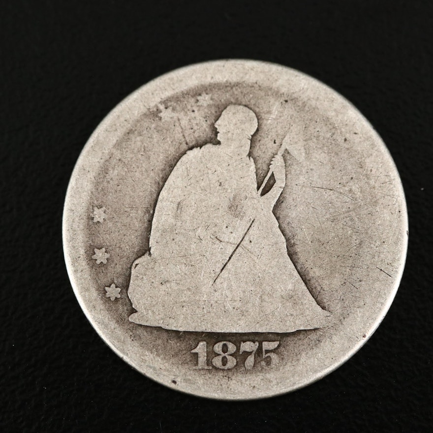 1875-S Liberty Seated 20-Cent Silver Coin