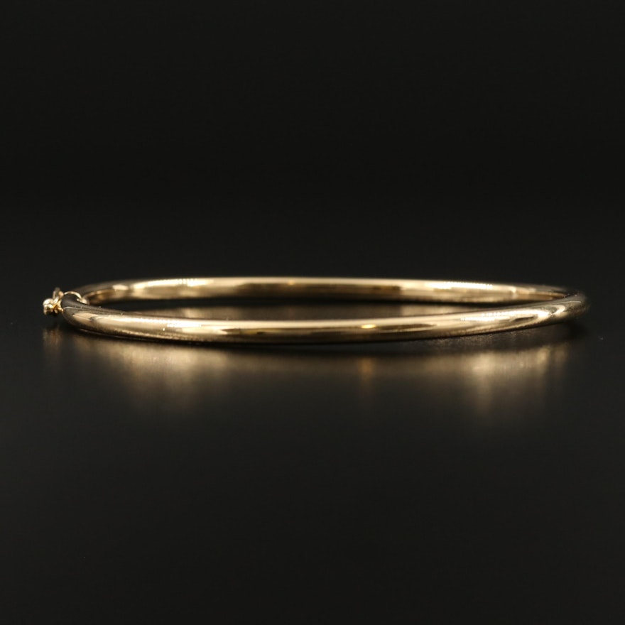 18K Cylindrical Bangle