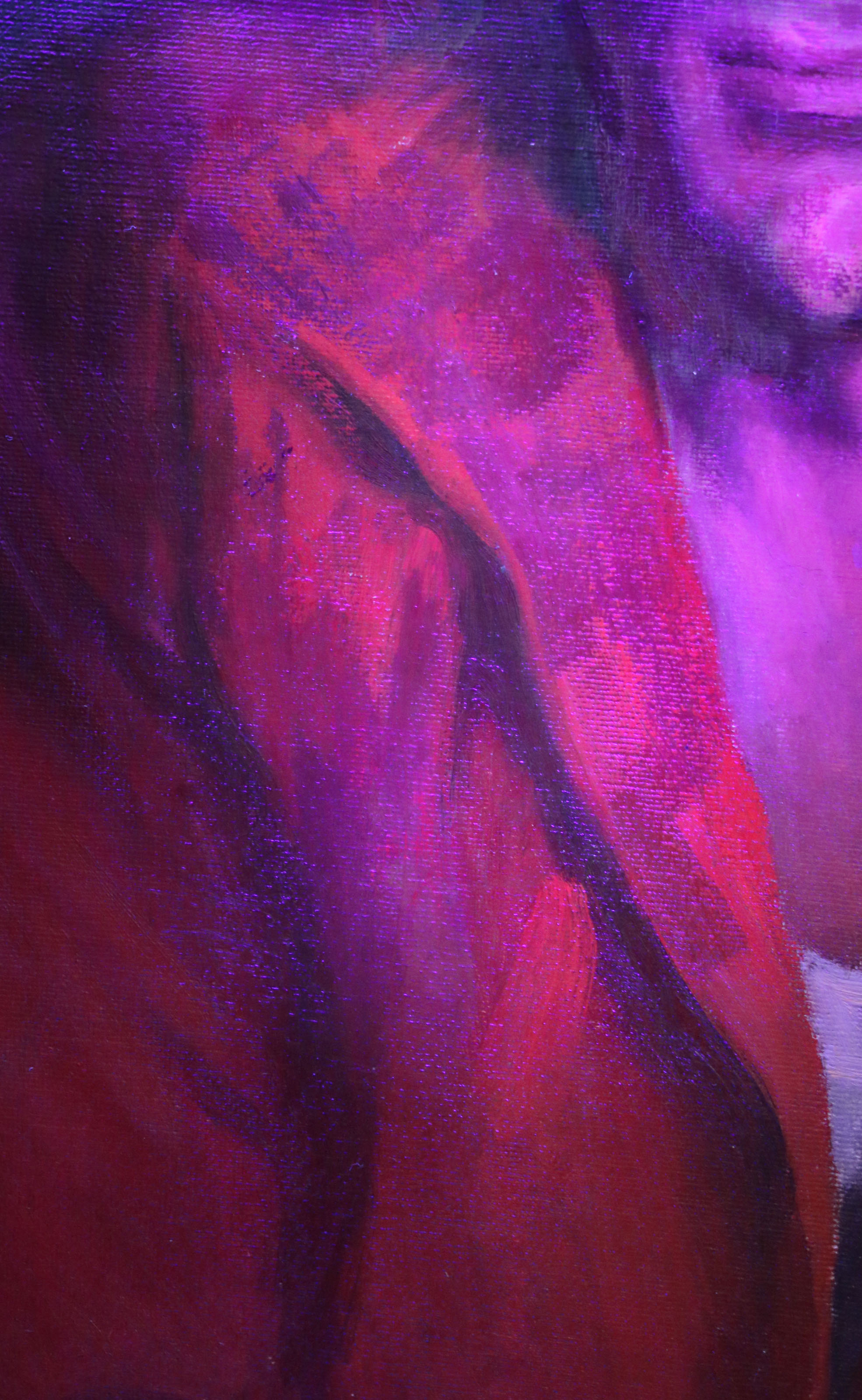 Richard B. Coe Oil Portrait of Man in Red Jacket