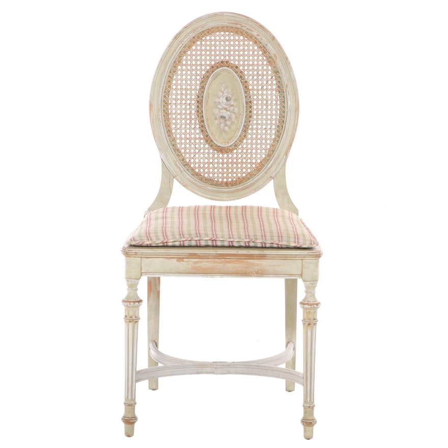 Louis XVI Style Paint-Decorated Side Chair, Late 19th Century