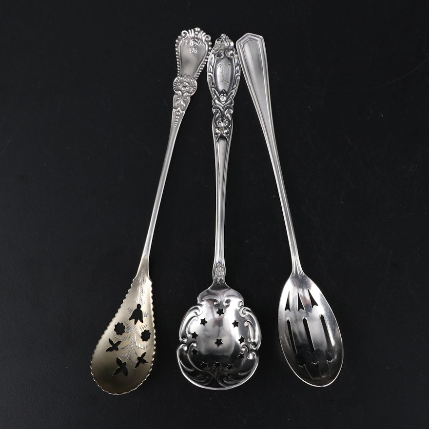 Baker Manchester and Other American Sterling Silver Pierced Spoons