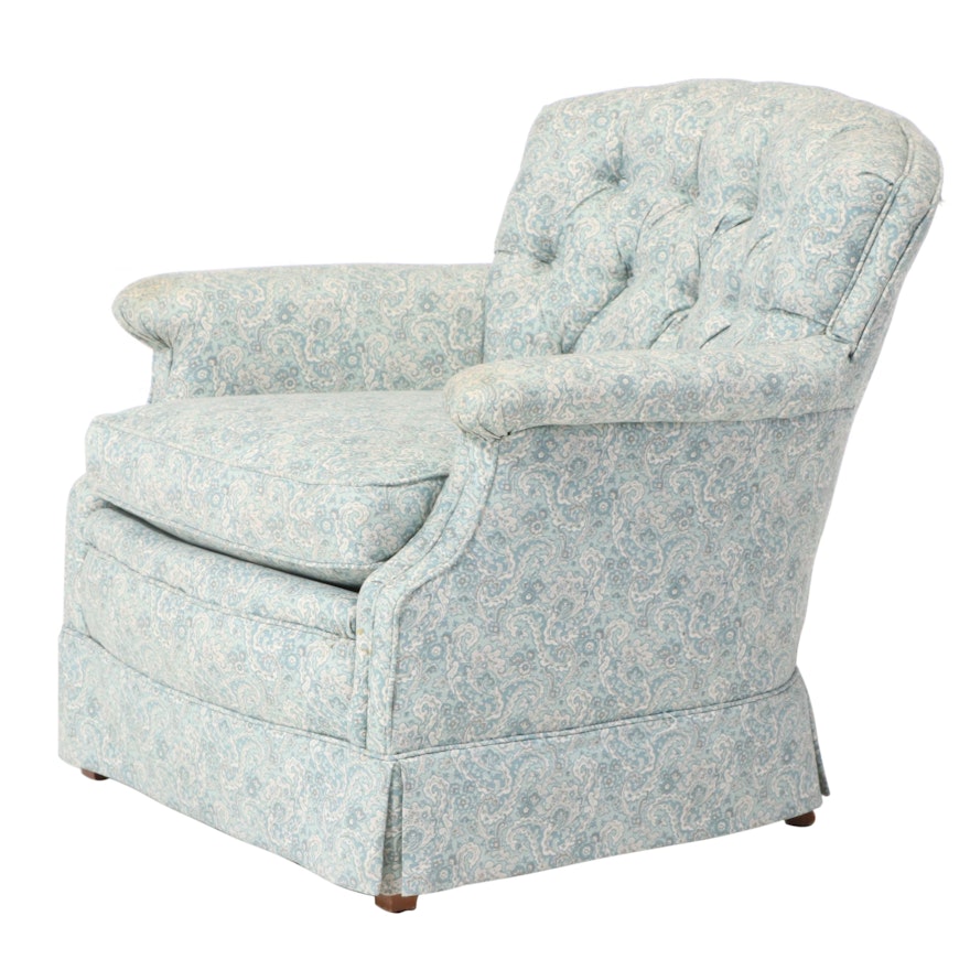 Custom-Upholstered Easy Armchair, Late 20th Century