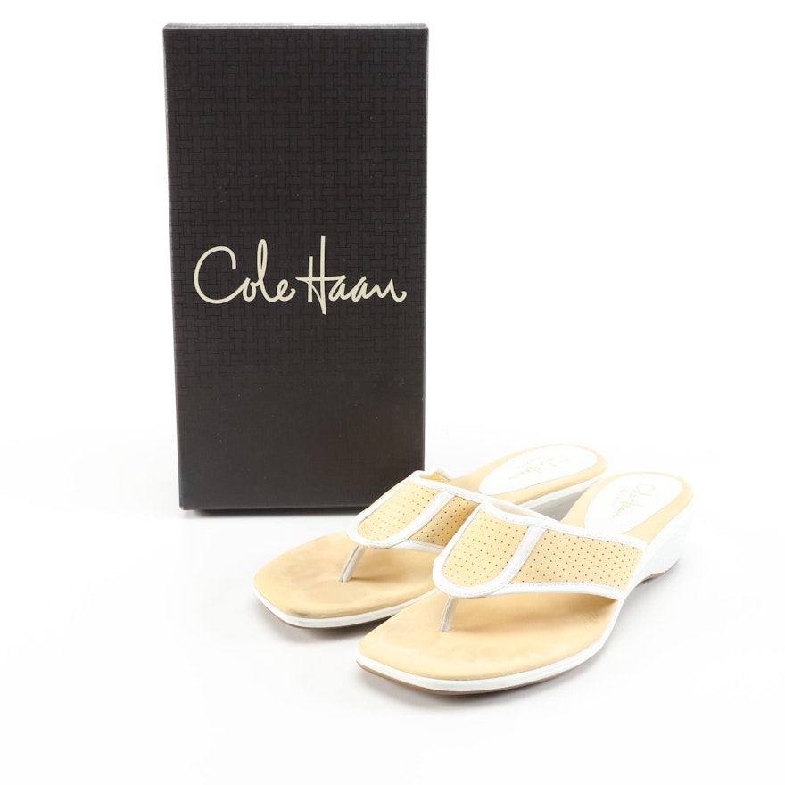 Cole Haan Air Fae Thong Sandal in Pale Yellow with Box