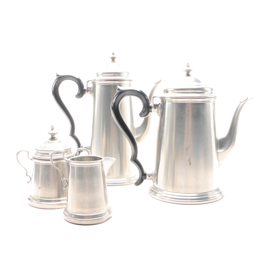 International Silver Pewter Tea and Coffee Service