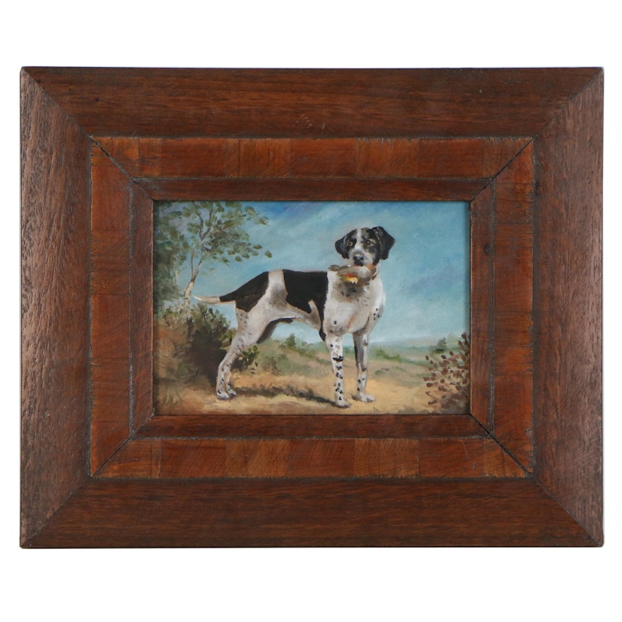 Oil Painting of a Sporting Dog, 20th Century