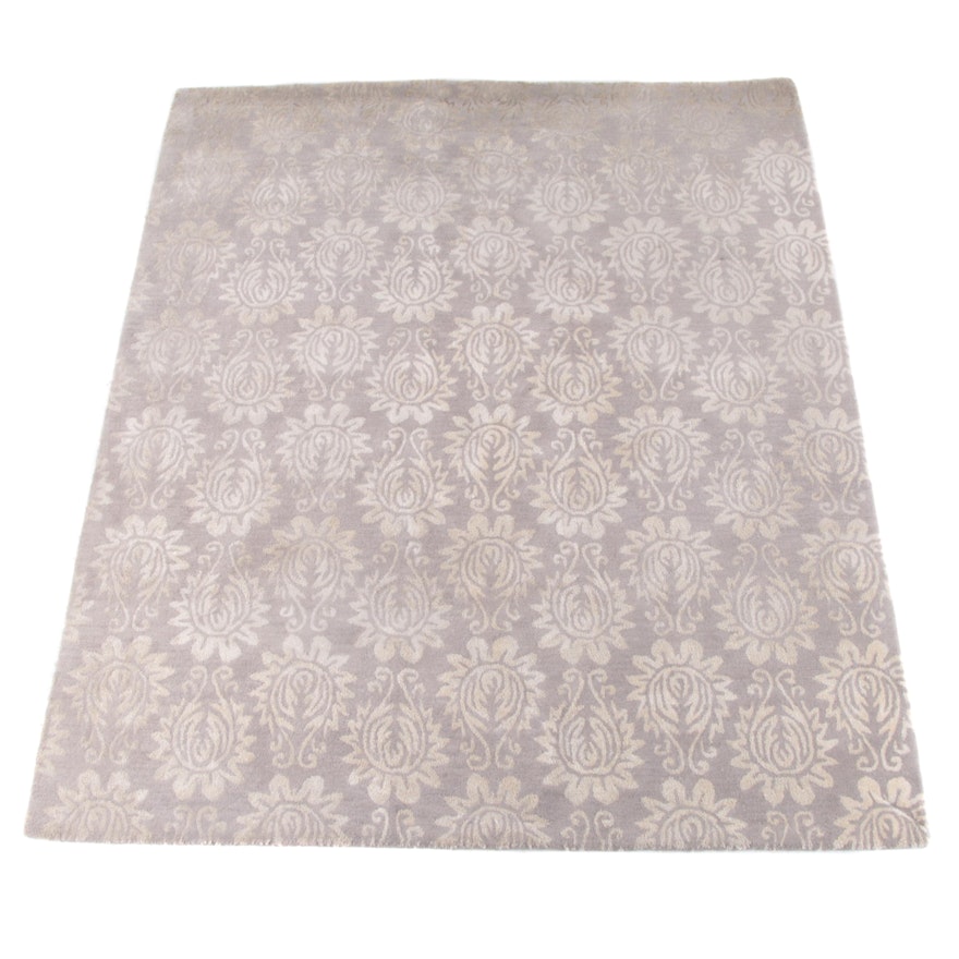 8'0 x 10'0 Hand-Tufted Floral Wool Rug