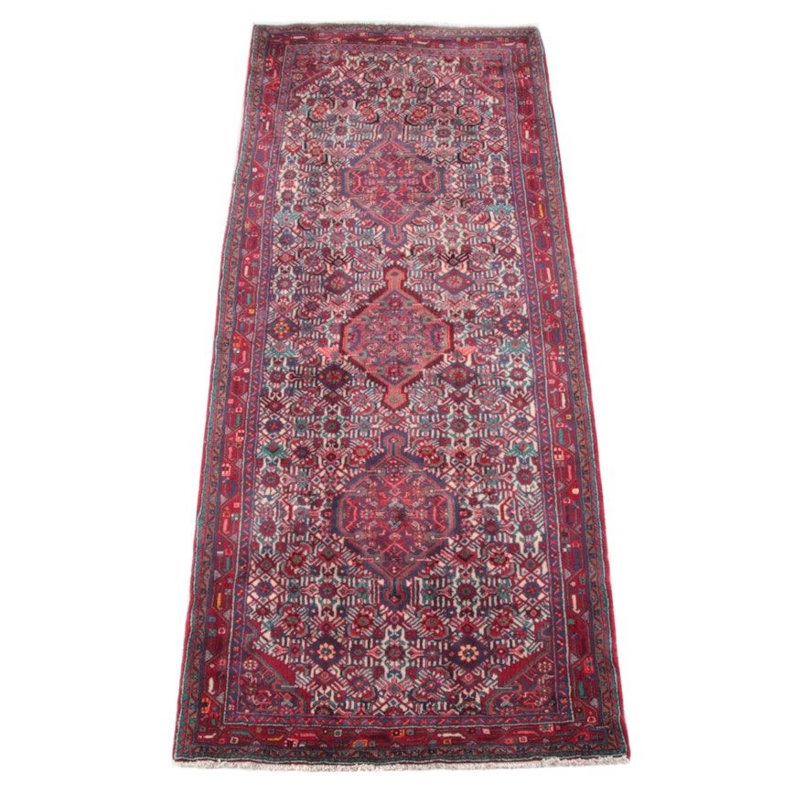 4'3 x 10'1 Hand-Knotted Persian Gogarjin Wool Long Rug