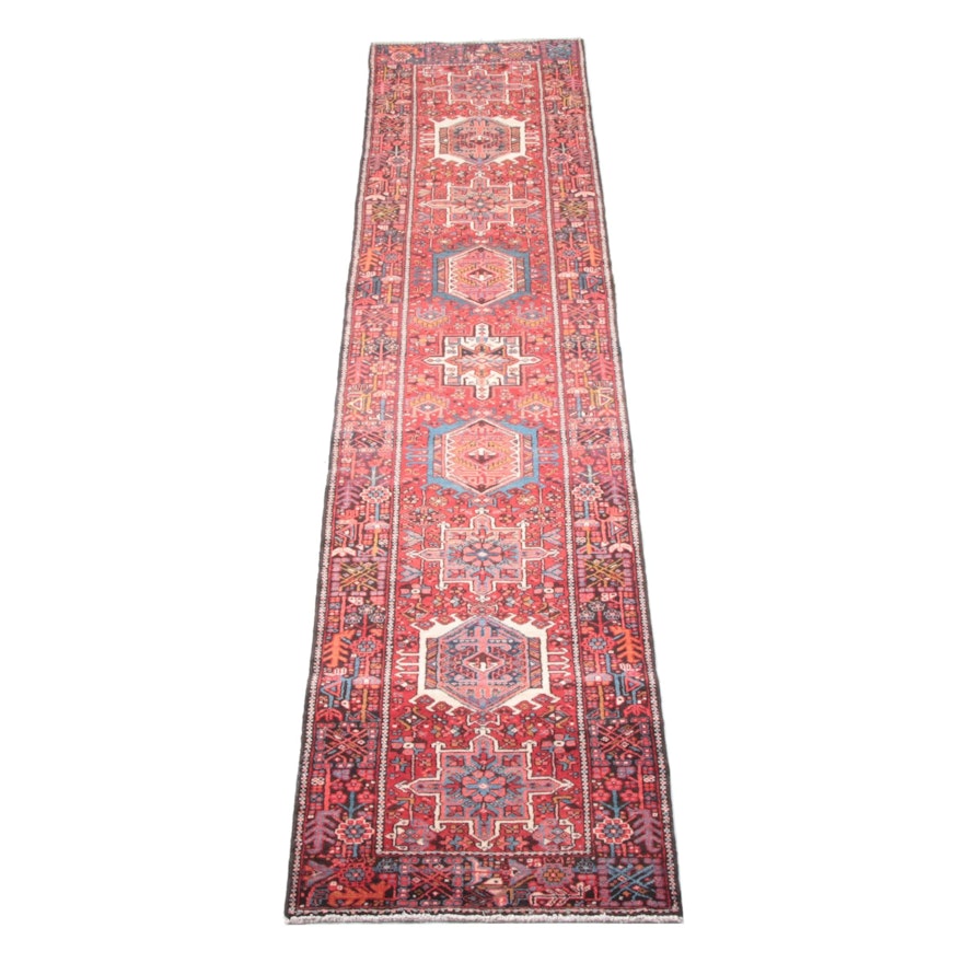 3'5 x 15'4 Hand-Knotted Persian Karaja Wool Long Rug