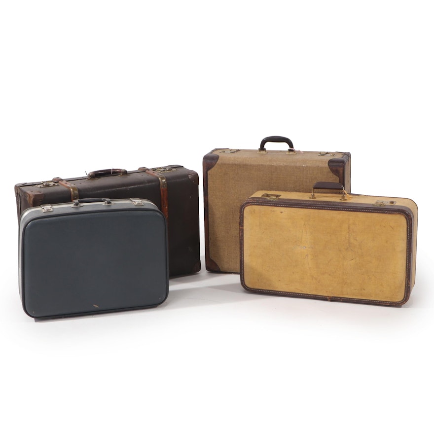 Echt Vuikan-Fibre  and Other Travel Suitcases, Vintage