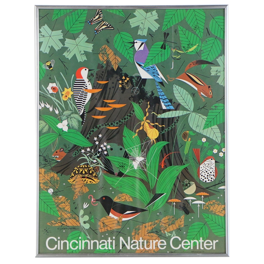 Cincinnati Nature Center Poster after Charley Harper "Woodland Wonders", 1977