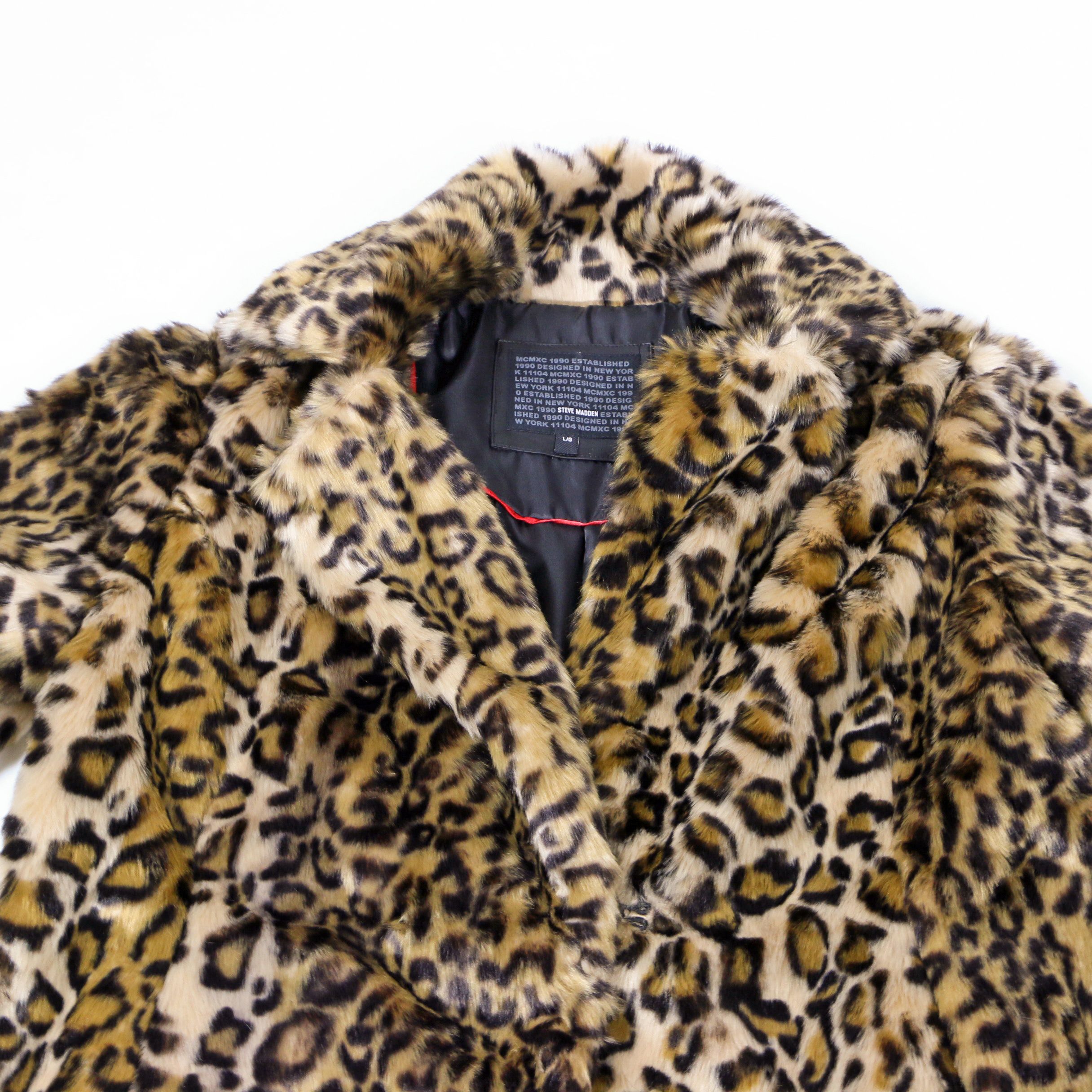 Steve Madden Faux Leopard Fur Jacket