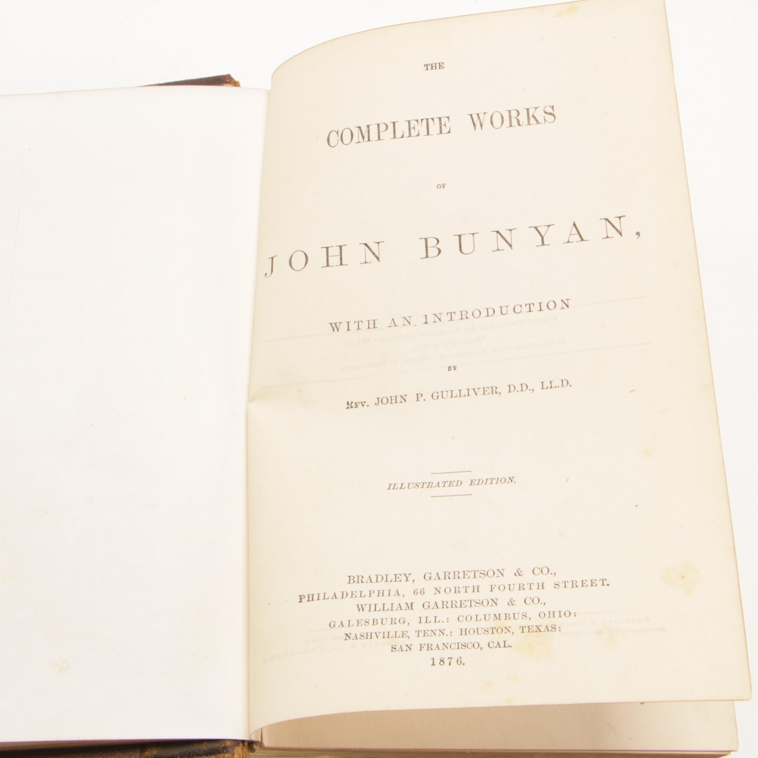1876 Illustrated Edition "The Complete Works of John Bunyan"