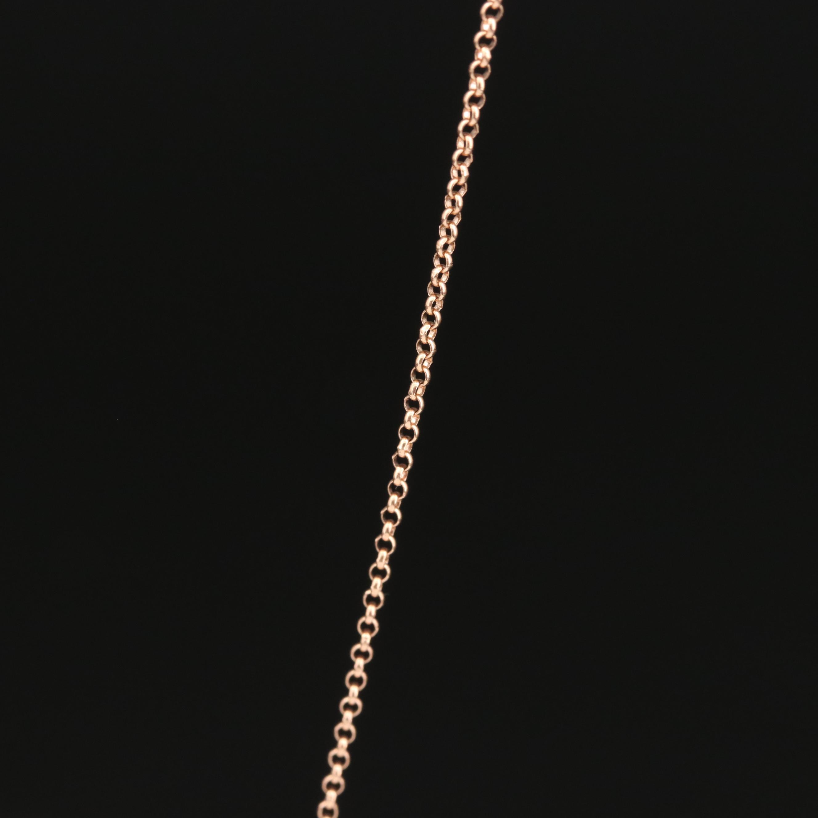 14K Rose Diamond Obtuse Triangle Necklace