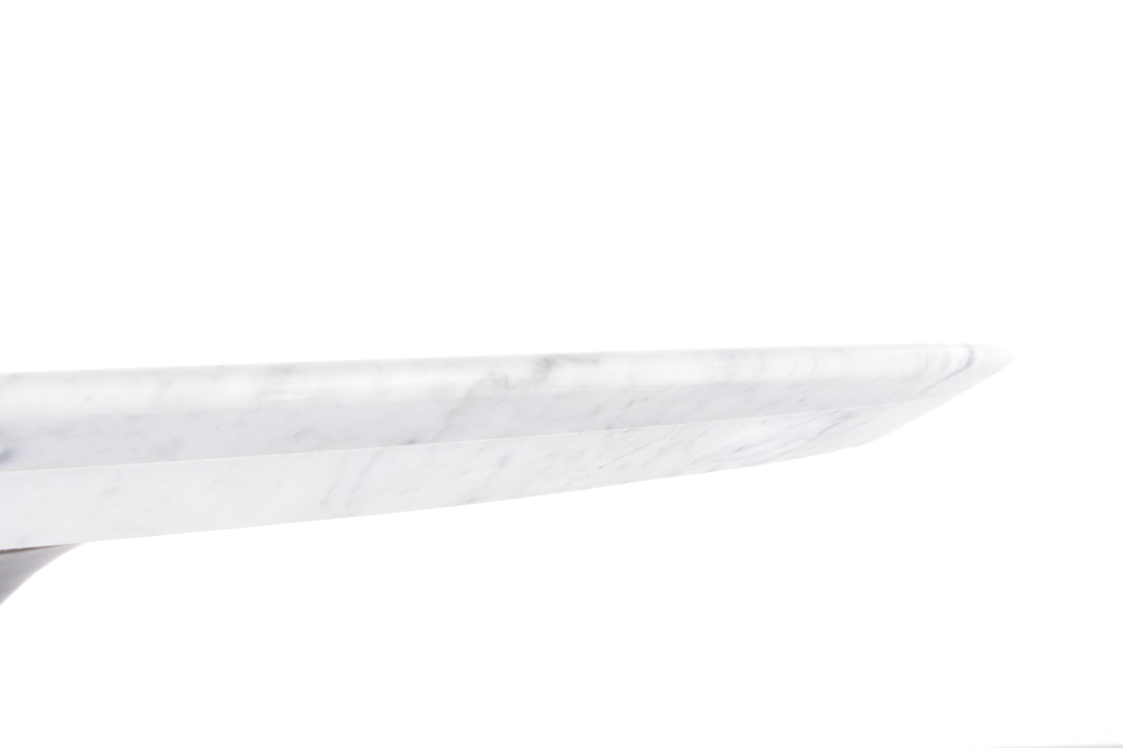 Restoration Hardware "Tulip"  Carrara Marble Top Table with Aged Bronze Base