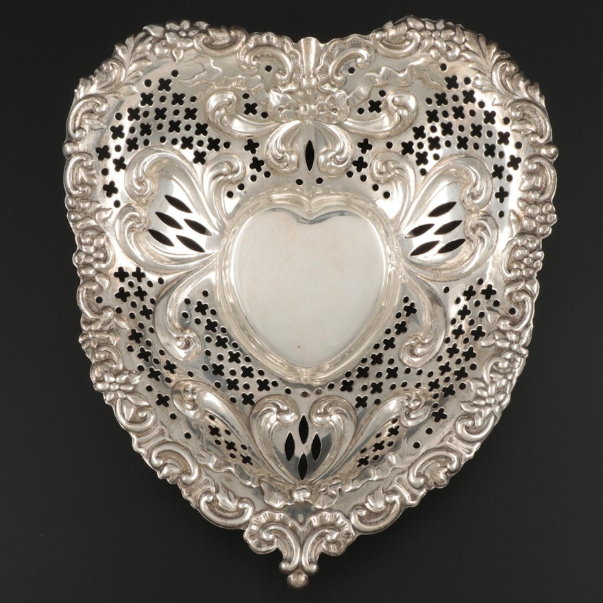 Gorham Heart-Shaped Sterling Silver Bowl, 1953