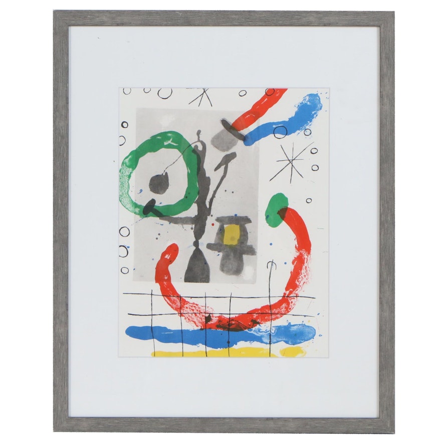 Joan Miró Color Lithograph for "Derrière le Miroir", 1965