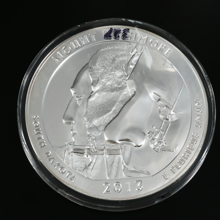 2013 5-Troy Oz. Mount Rushmore Silver Bullion Quarter