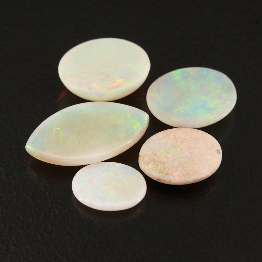 Loose 6.63 CTW Oval and Marquise Opal Cabochons