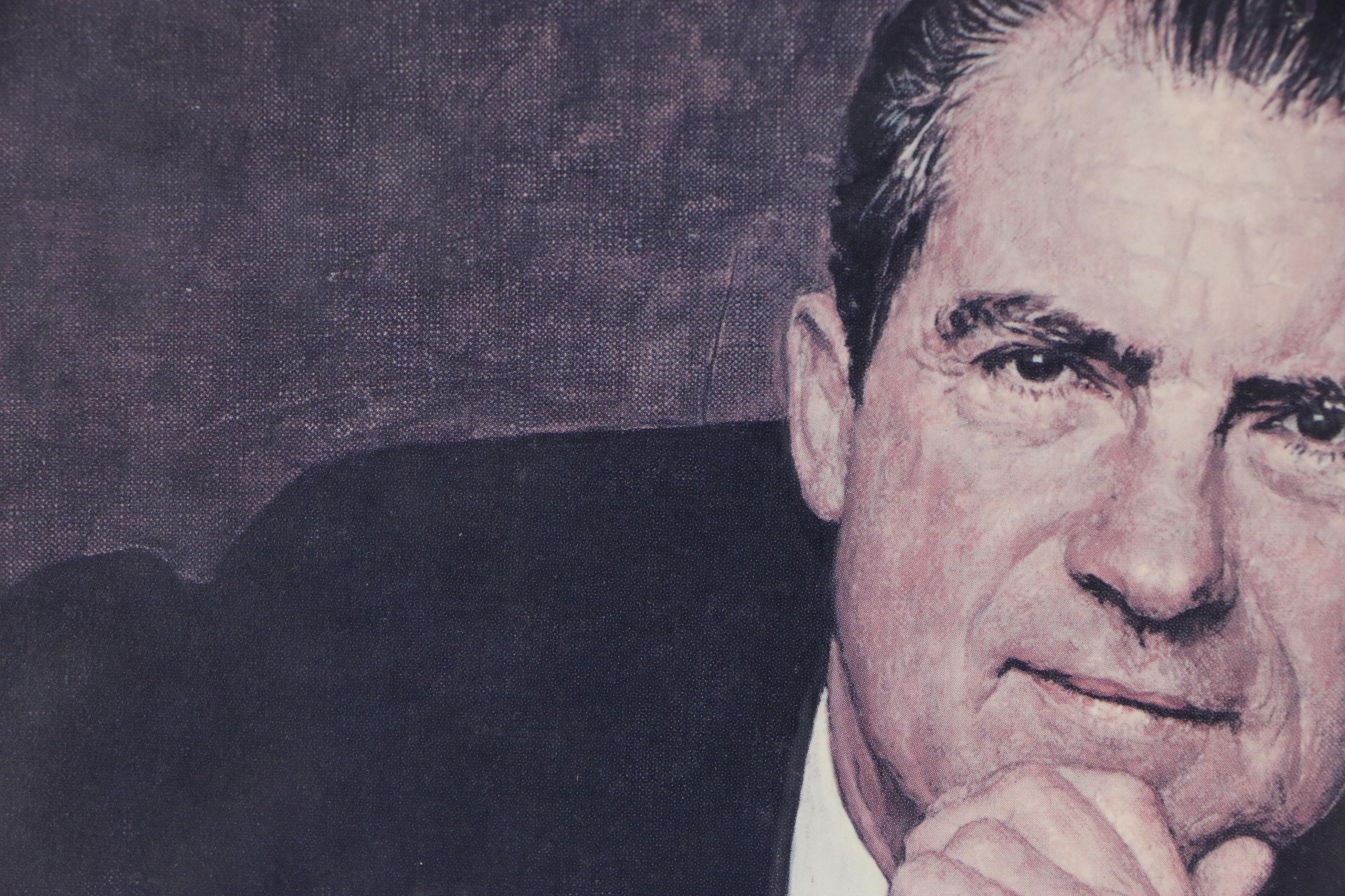 Offset Lithograph after Norman Rockwell "Richard Nixon", Late 20th Century
