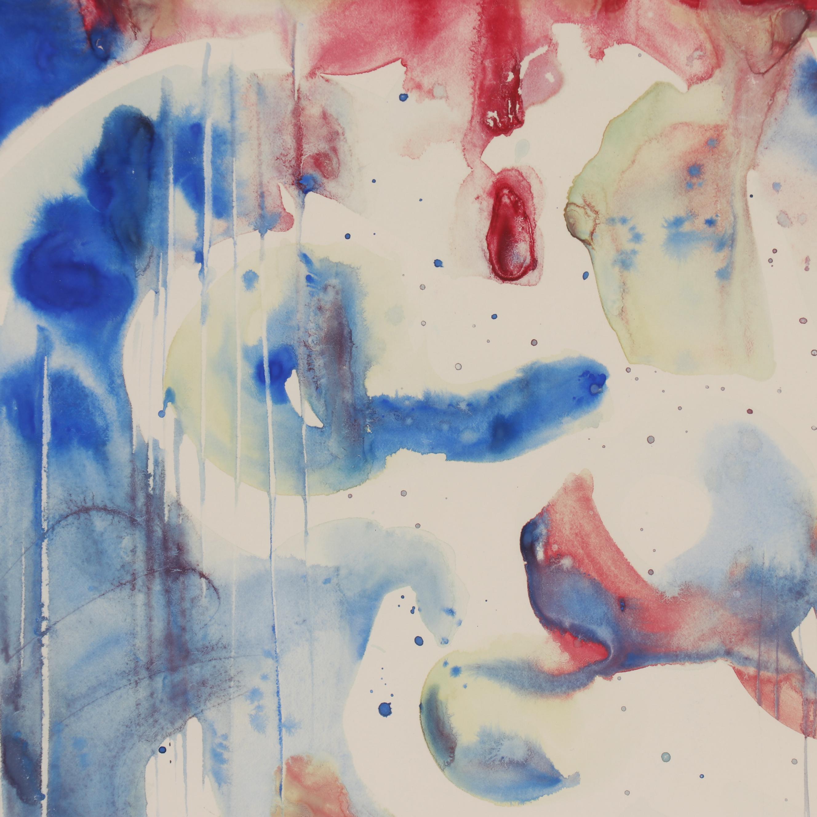 Jack Meanwell Abstract Watercolor Painting, 1978