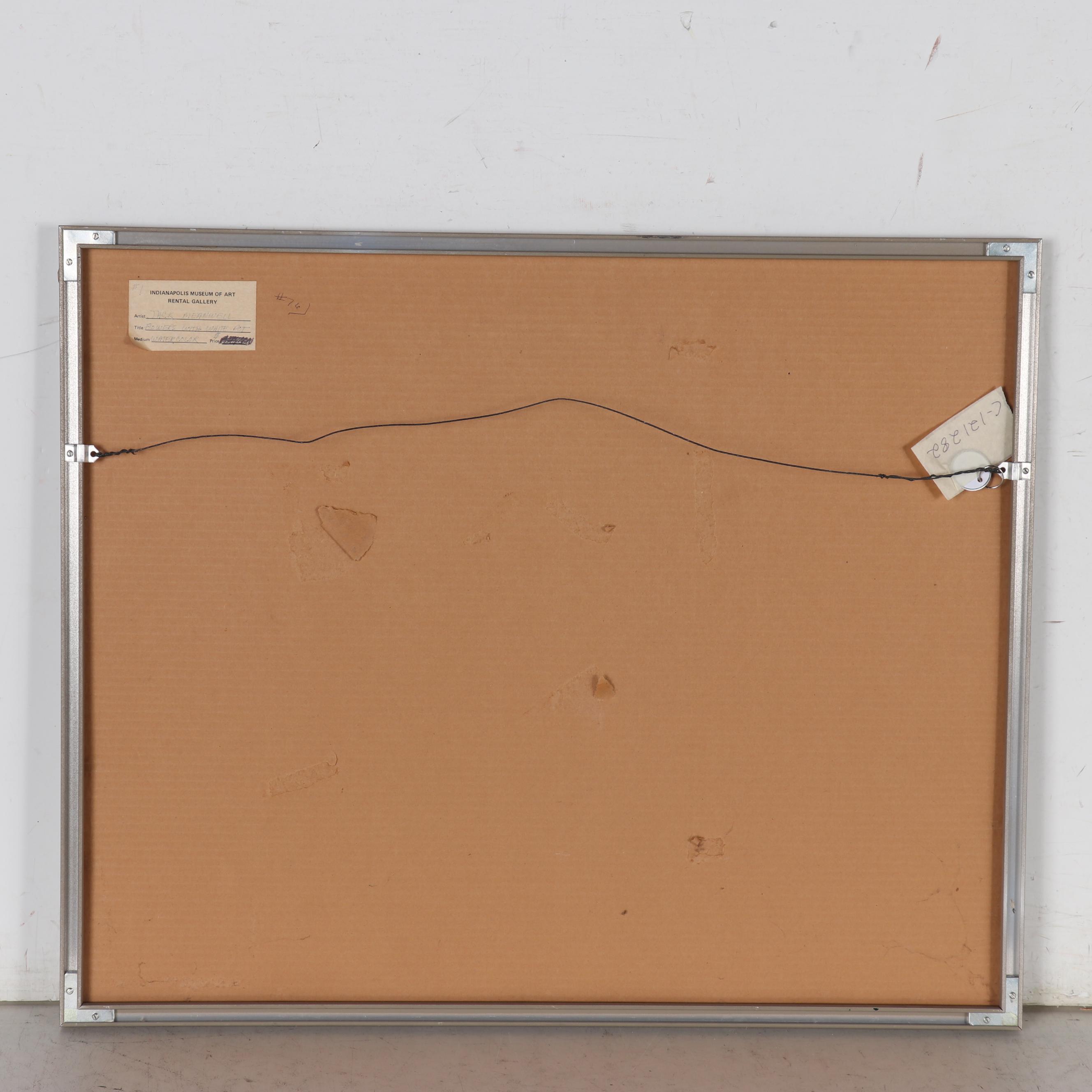 Jack Meanwell Abstract Watercolor Painting, 1978