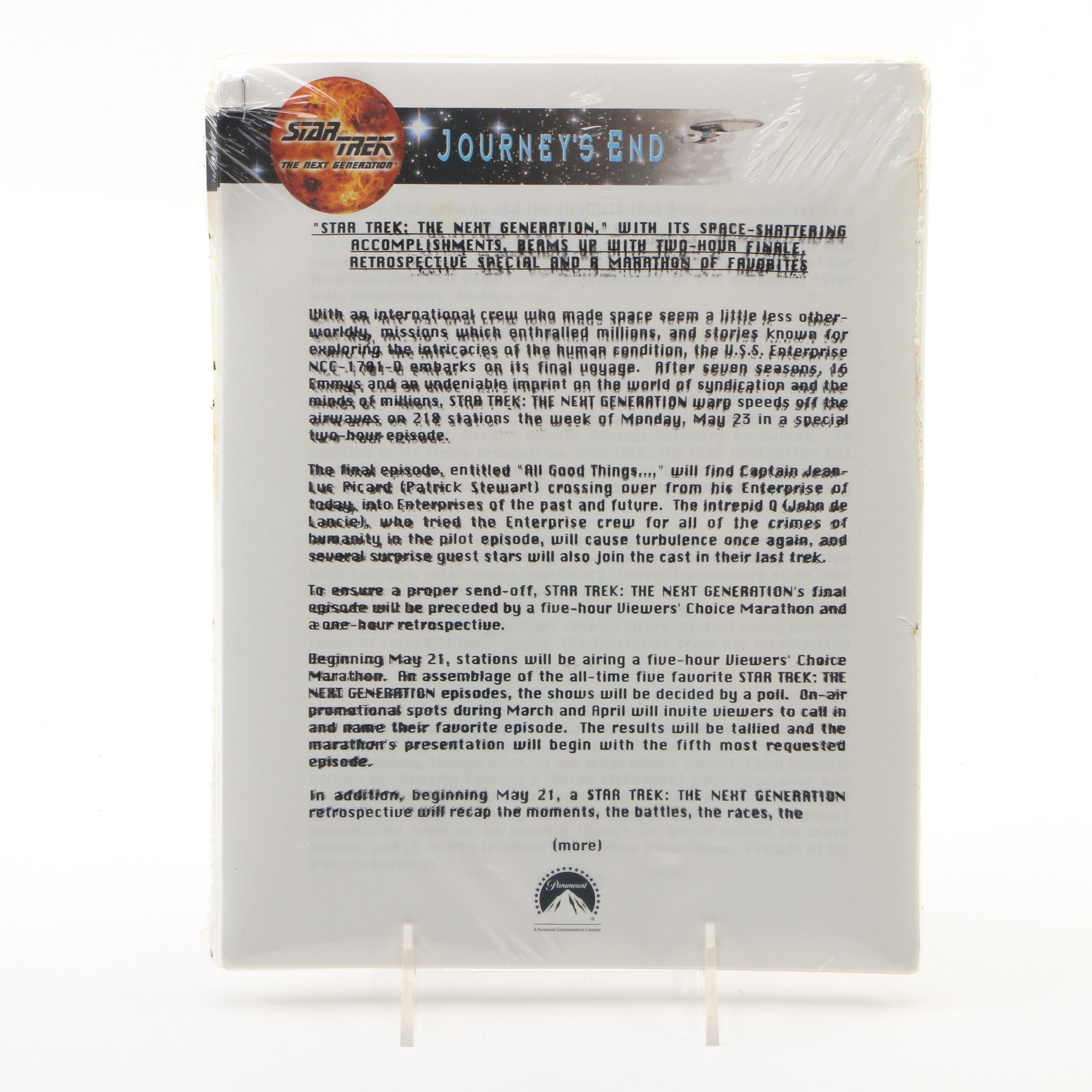 Star Trek: The Next Generation Press Kit Commemorating the Entire Series