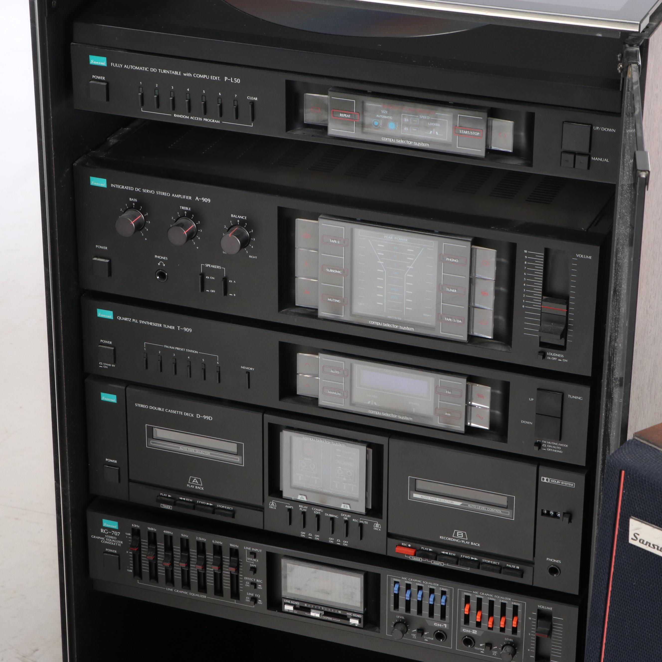 Sansui Stereo Stystem with Turntable and Speakers