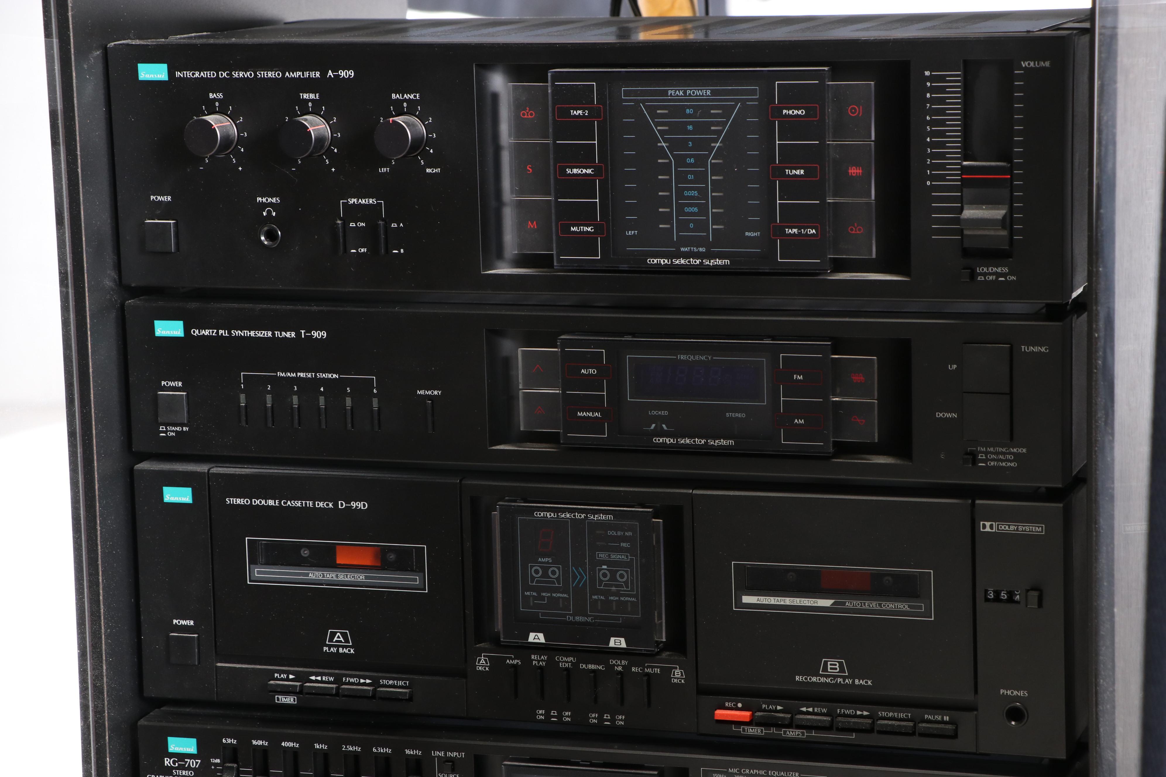 Sansui Stereo Stystem with Turntable and Speakers