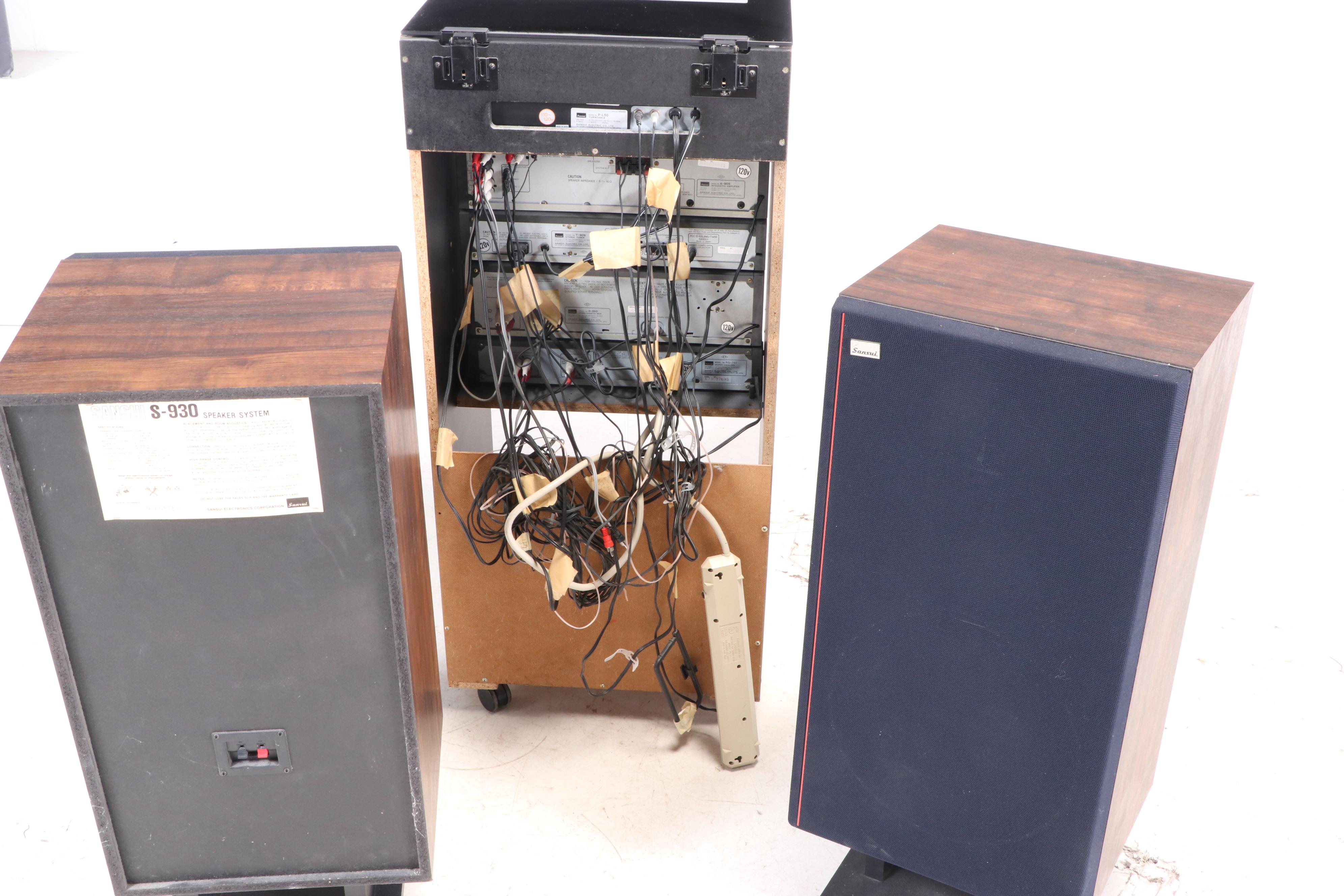 Sansui Stereo Stystem with Turntable and Speakers