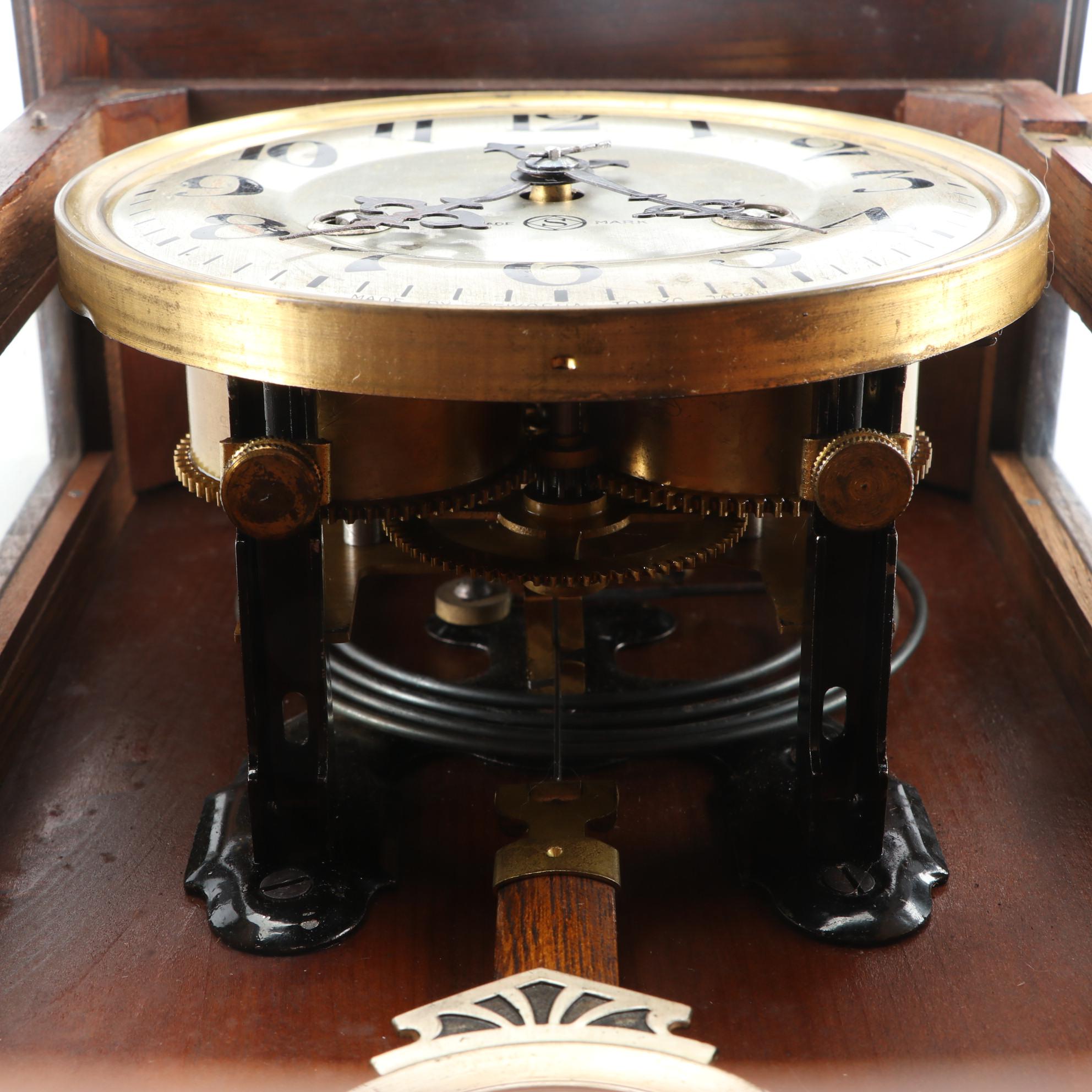 Japanese Seikosha Wall Clock, Made in Tokyo, Early to Mid 20th Century