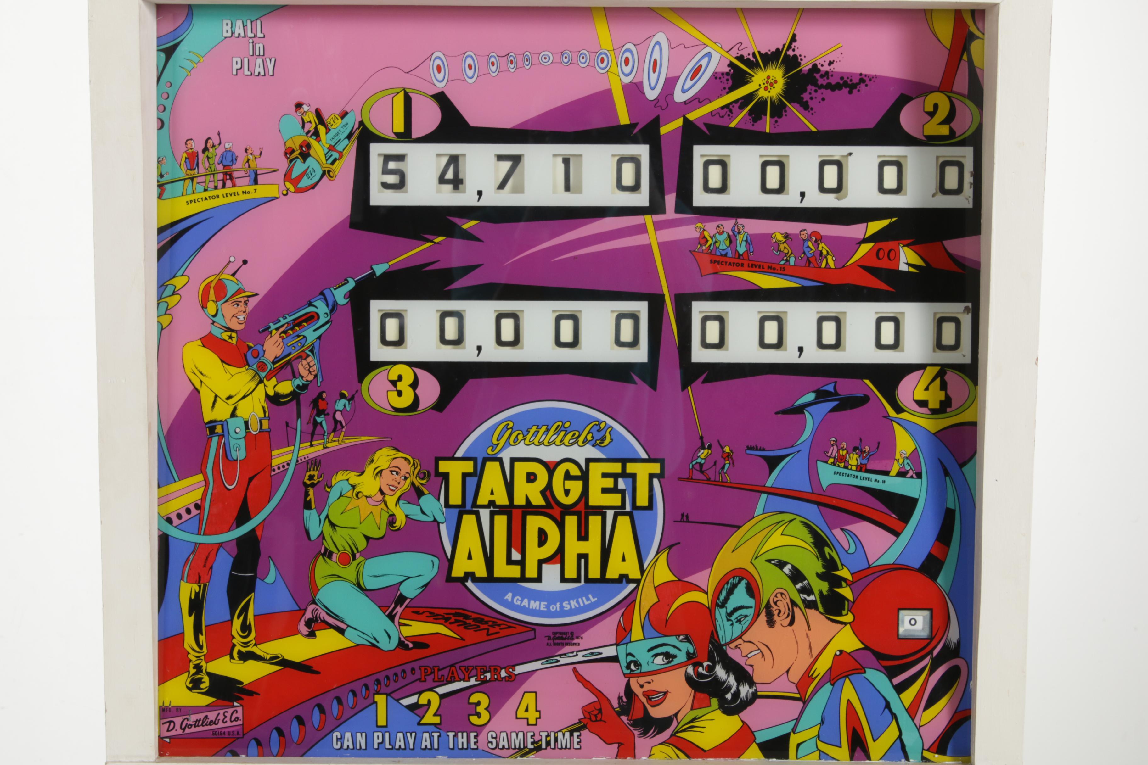 Gottleib "Target Alpha" Pinball Machine, circa 1976